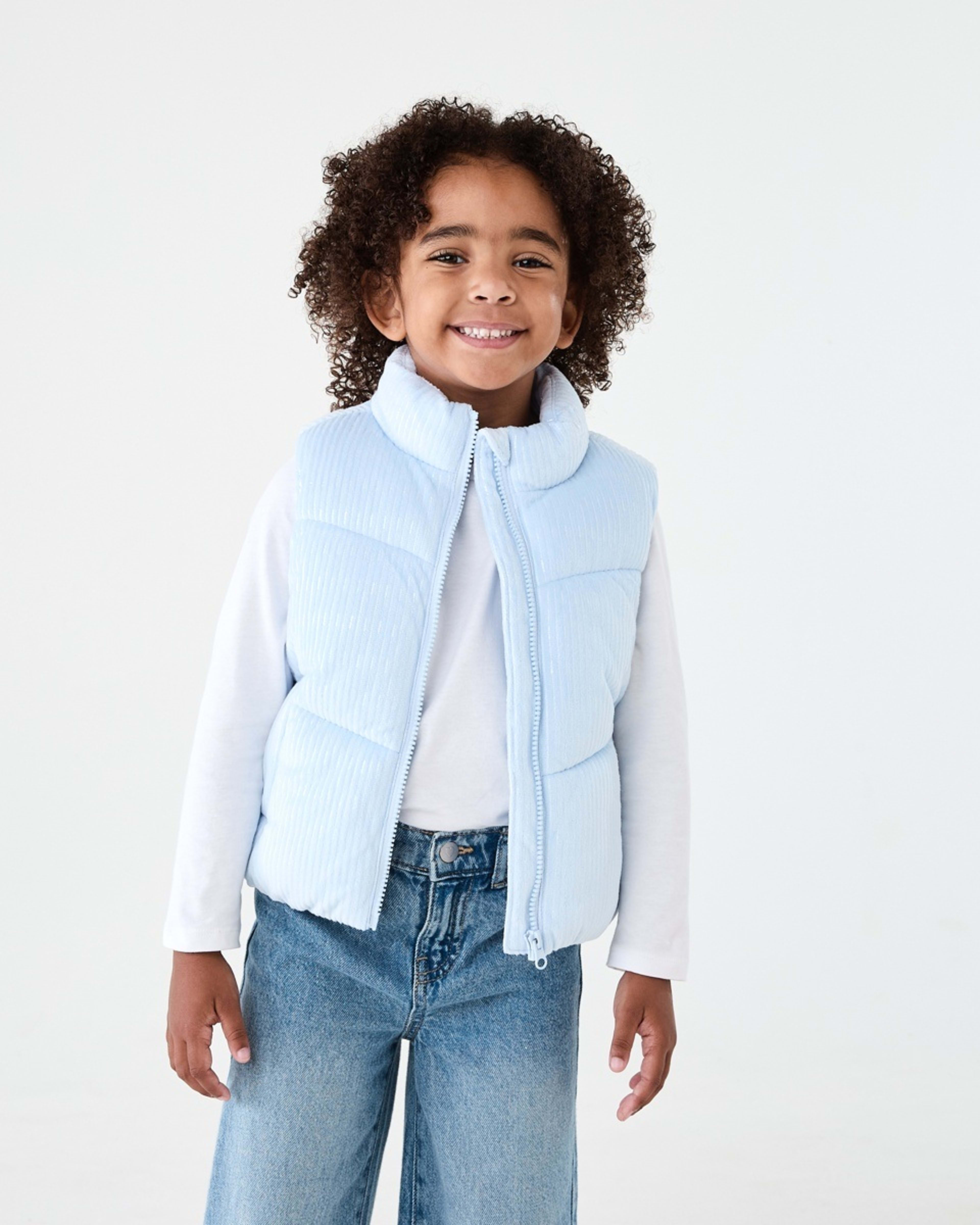 1 Puffer Vest Doll Blue