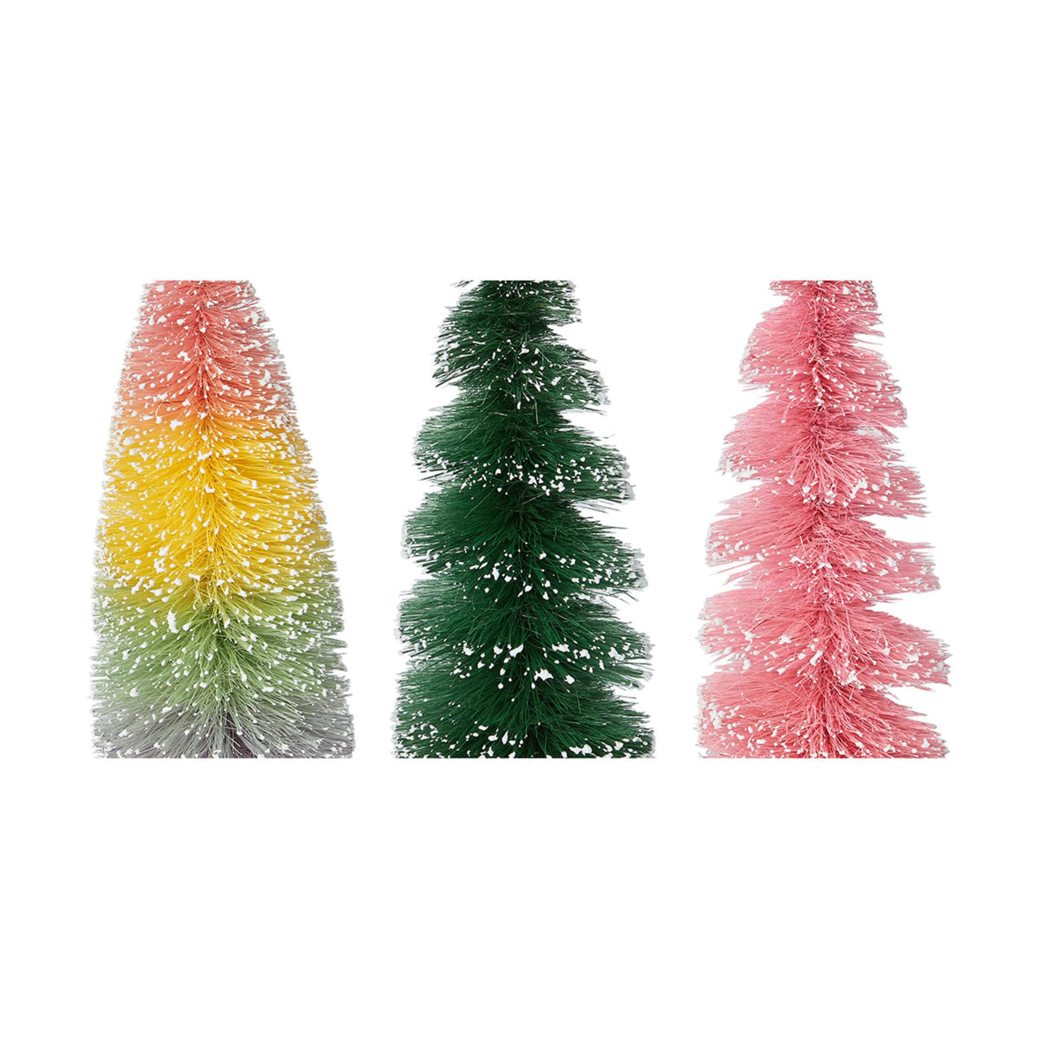 3 Pack Christmas Bottlebrush Tree Decoration Assorted Kmart