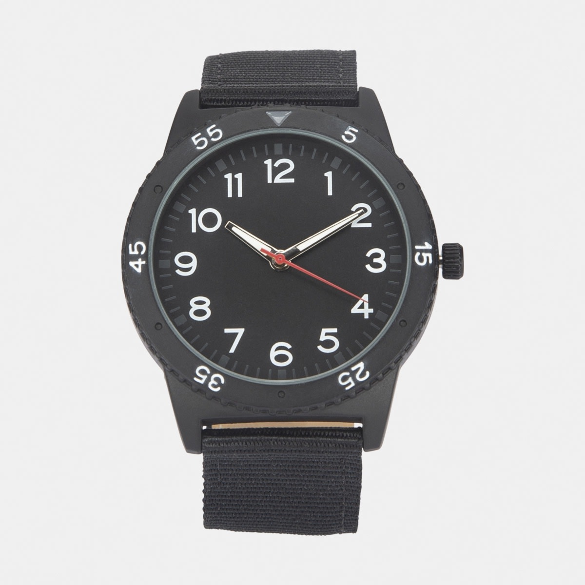 Analogue Nylon Band Watch Black Kmart