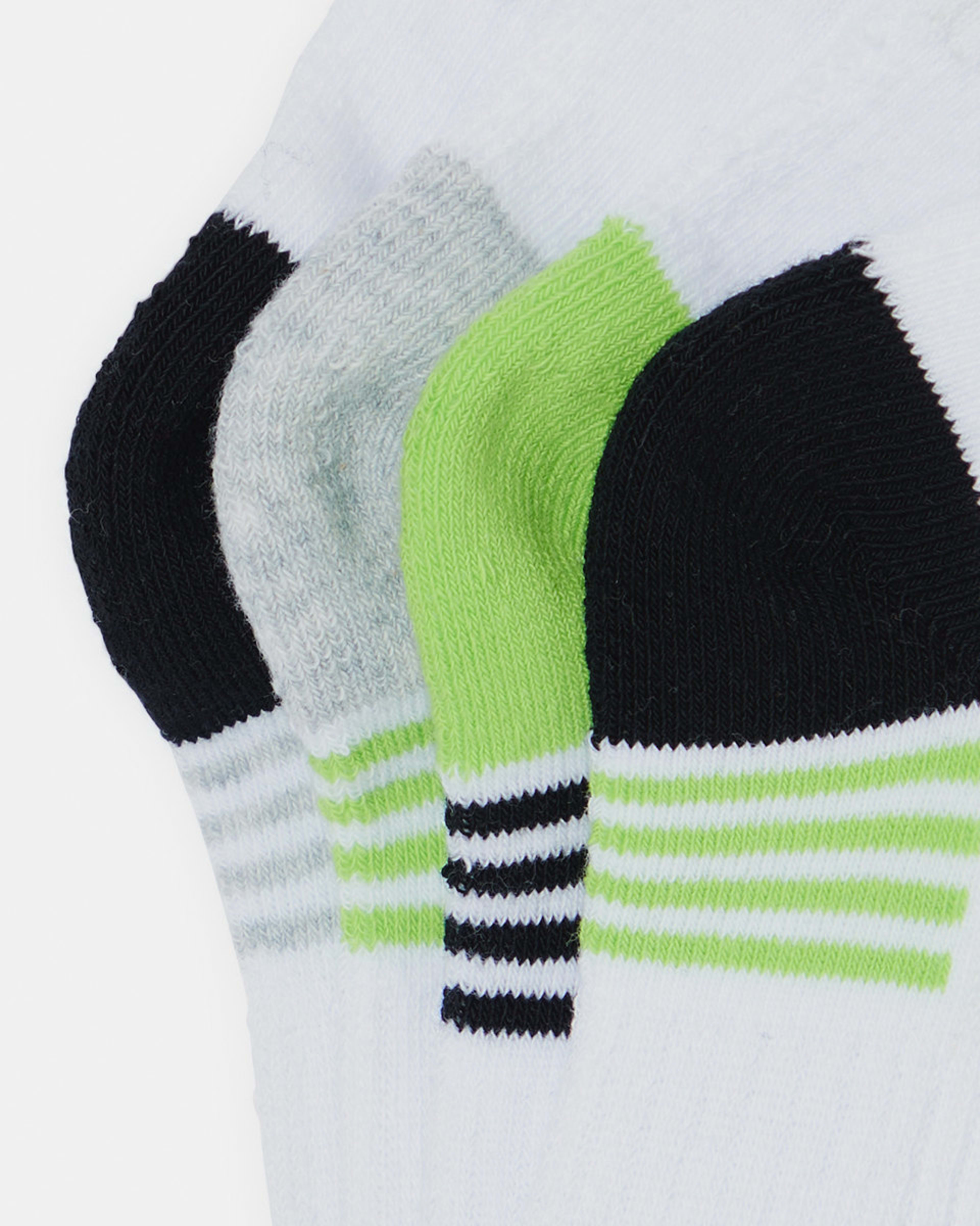 2 4 Pack Active Kids Quarter Crew Socks Green, 2 of 3