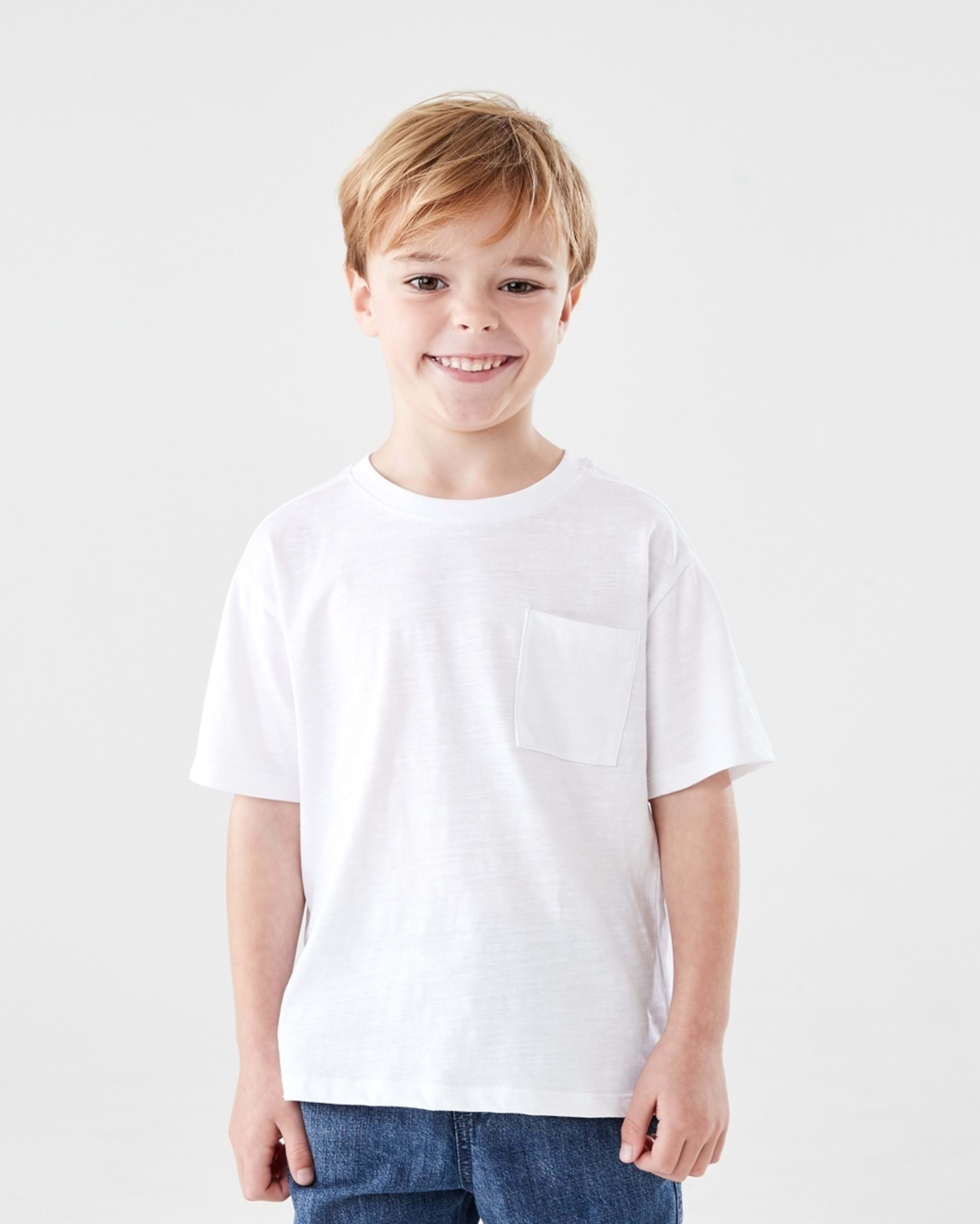 1 Plain Cotton T-shirt WHITE, 1 of 6