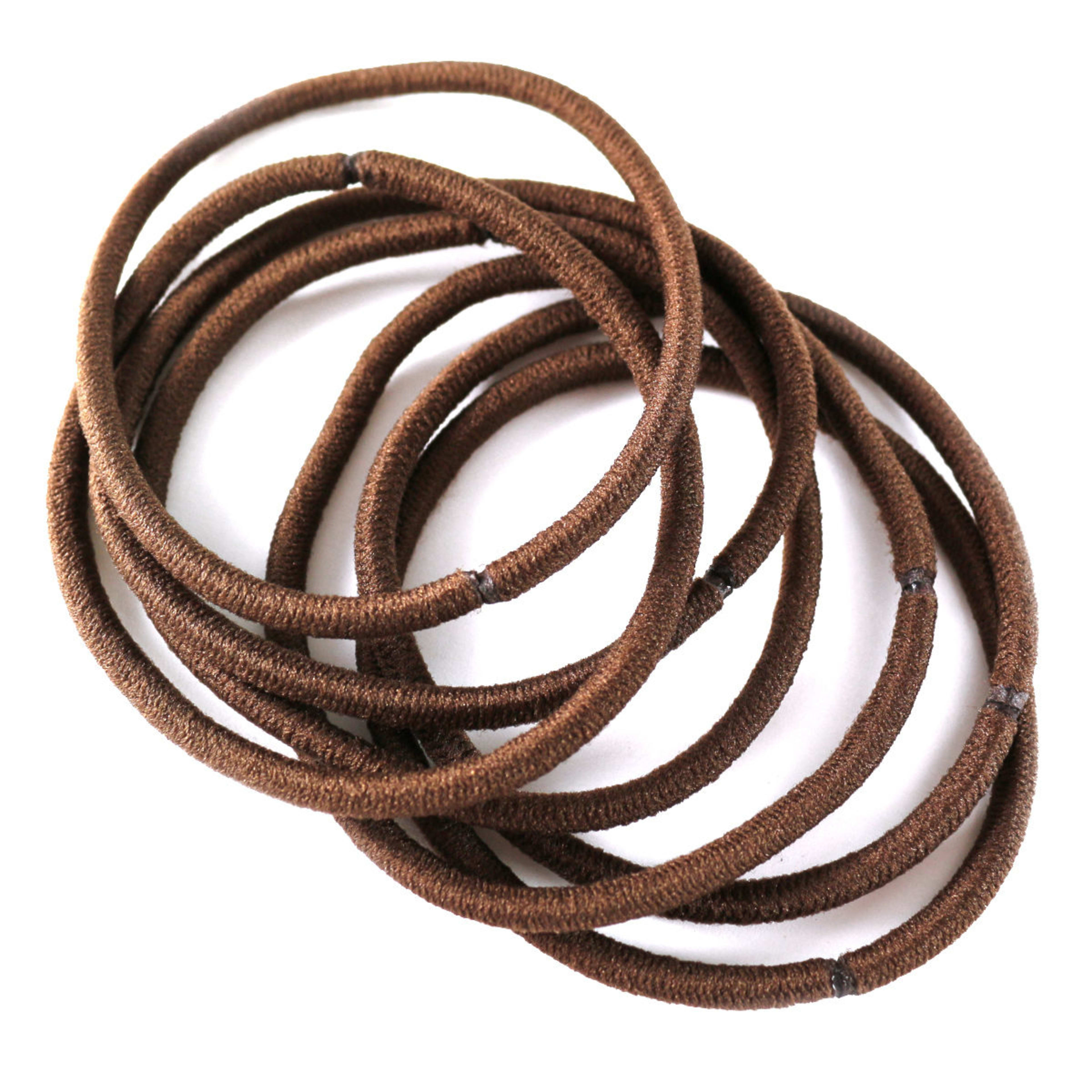 1 8 Pack Brown Super Stretchy Elastics, 1 of 1