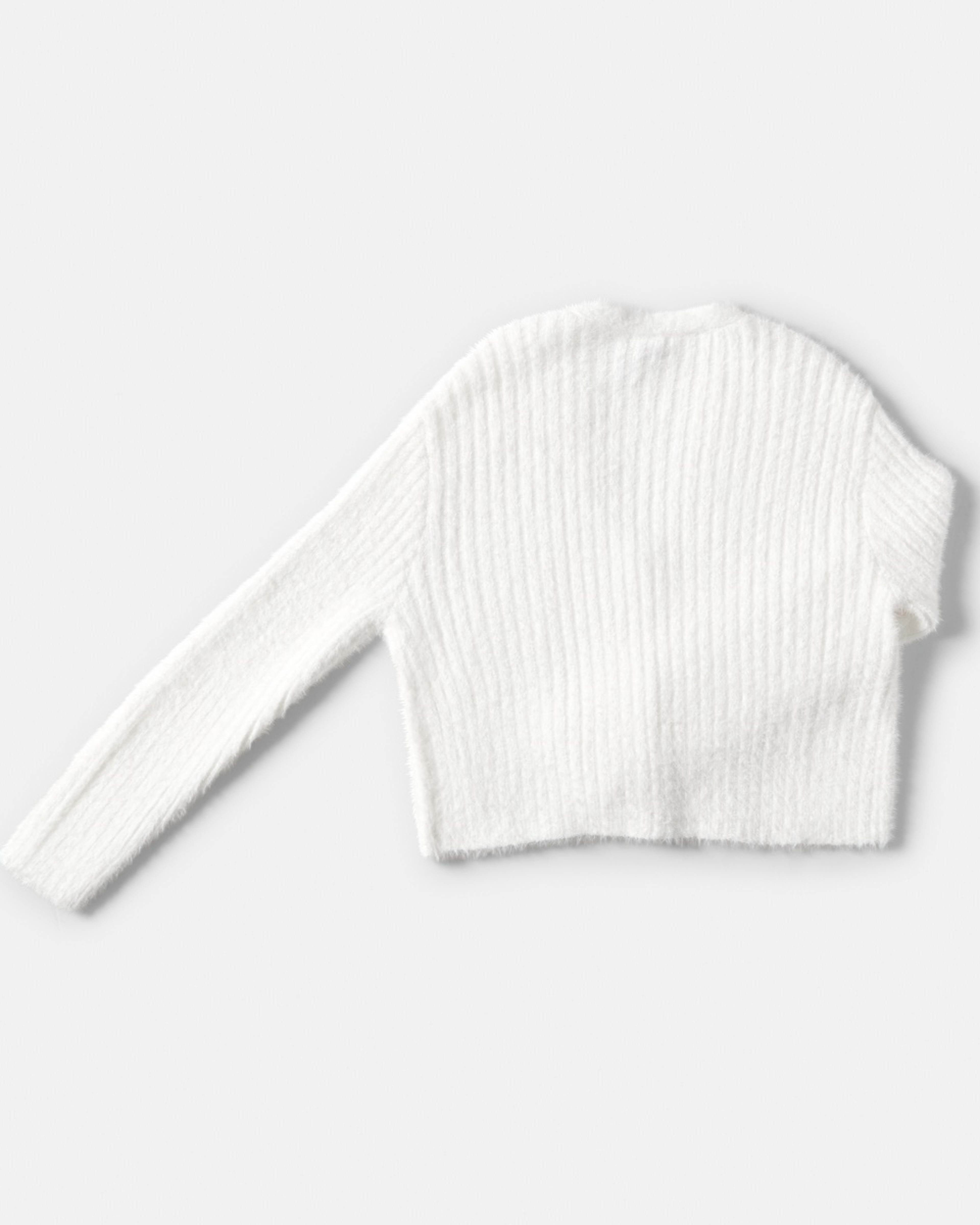 9 Crop Rib Cardigan Cream, 9 of 9