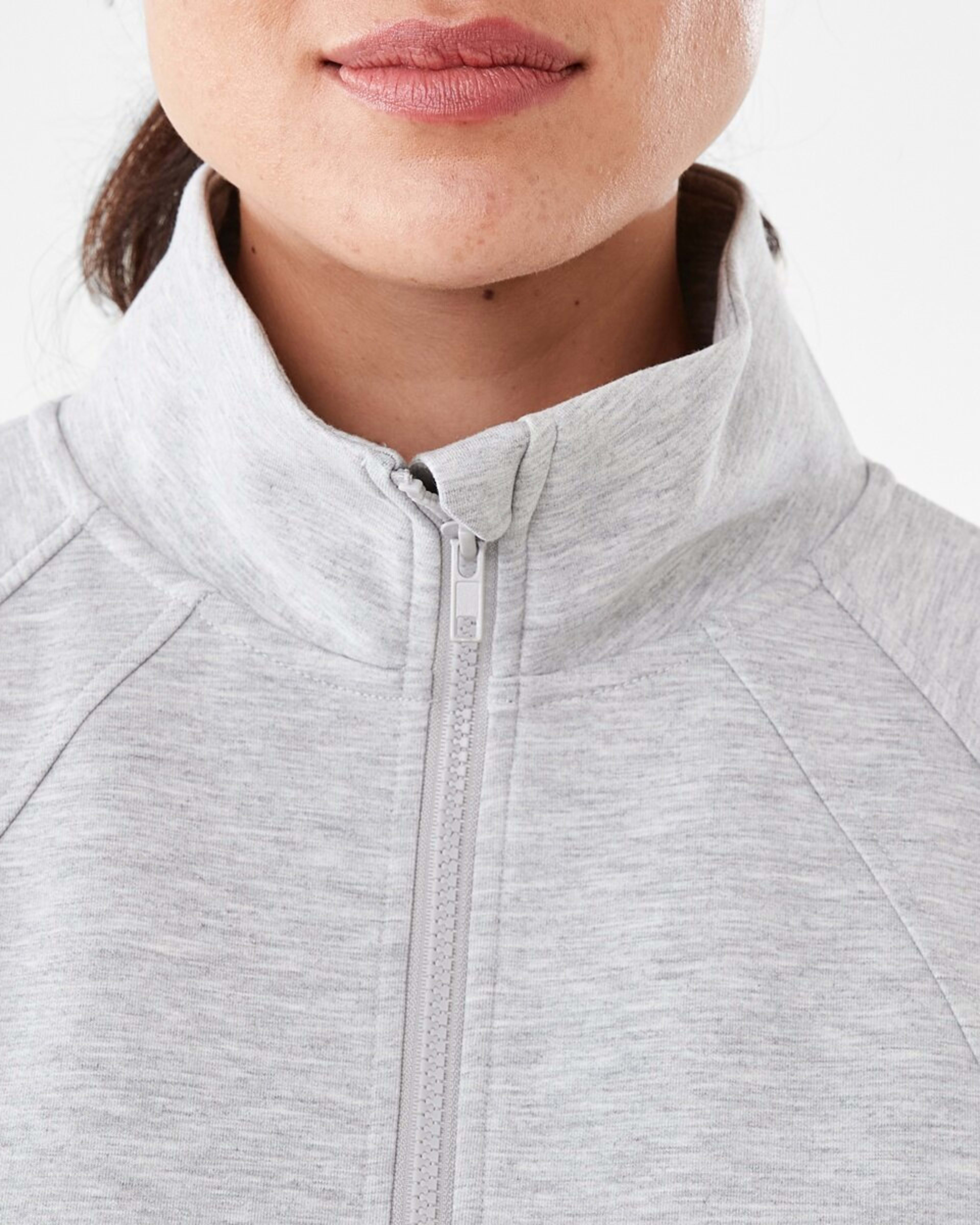 5 Active Womens Half Zip Long Sleeve Sweatshirt Grey Marle, 5 of 6