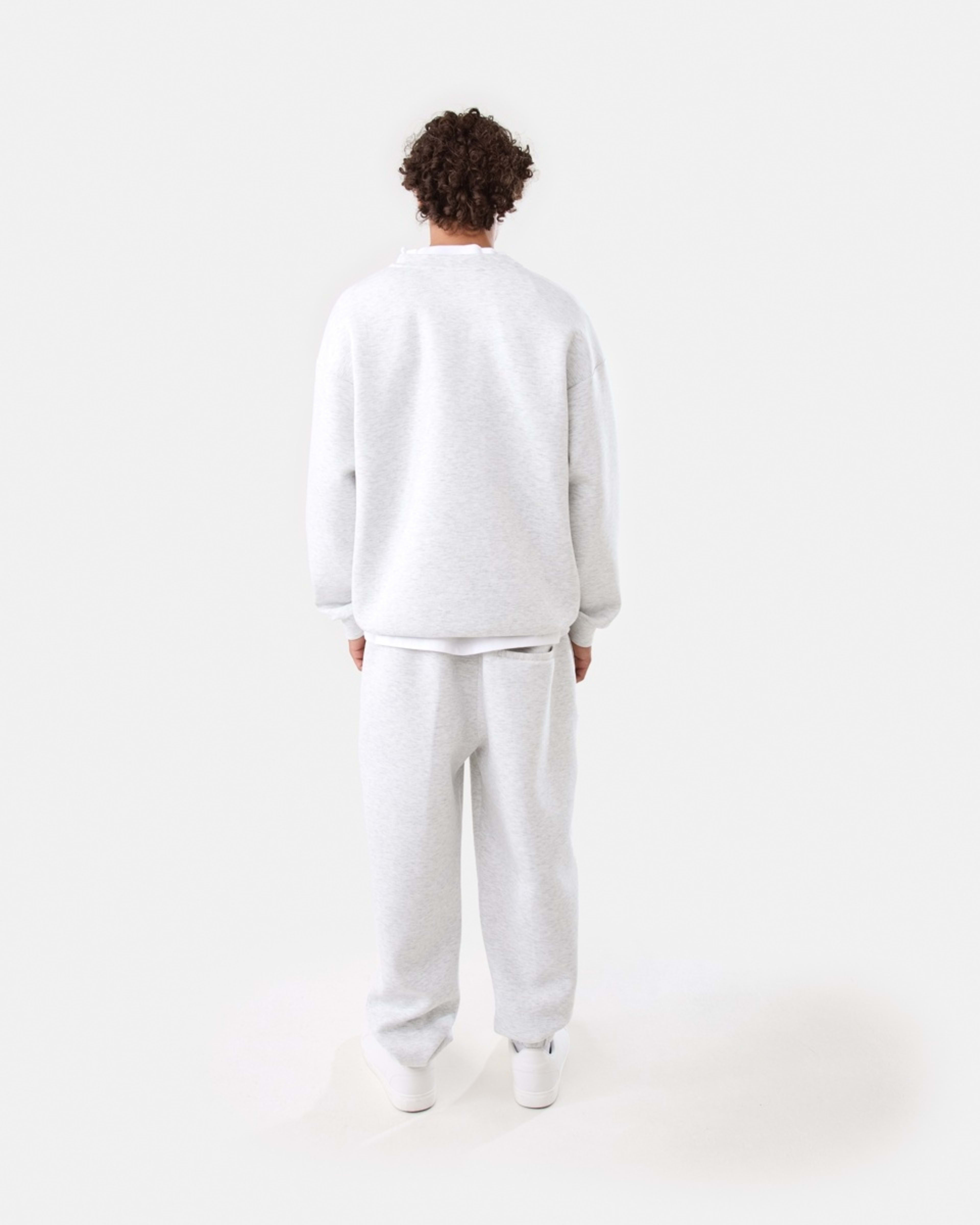 4 Scuba Oversized Crew Neck Sweatshirt WHITE MARLE, 4 of 6
