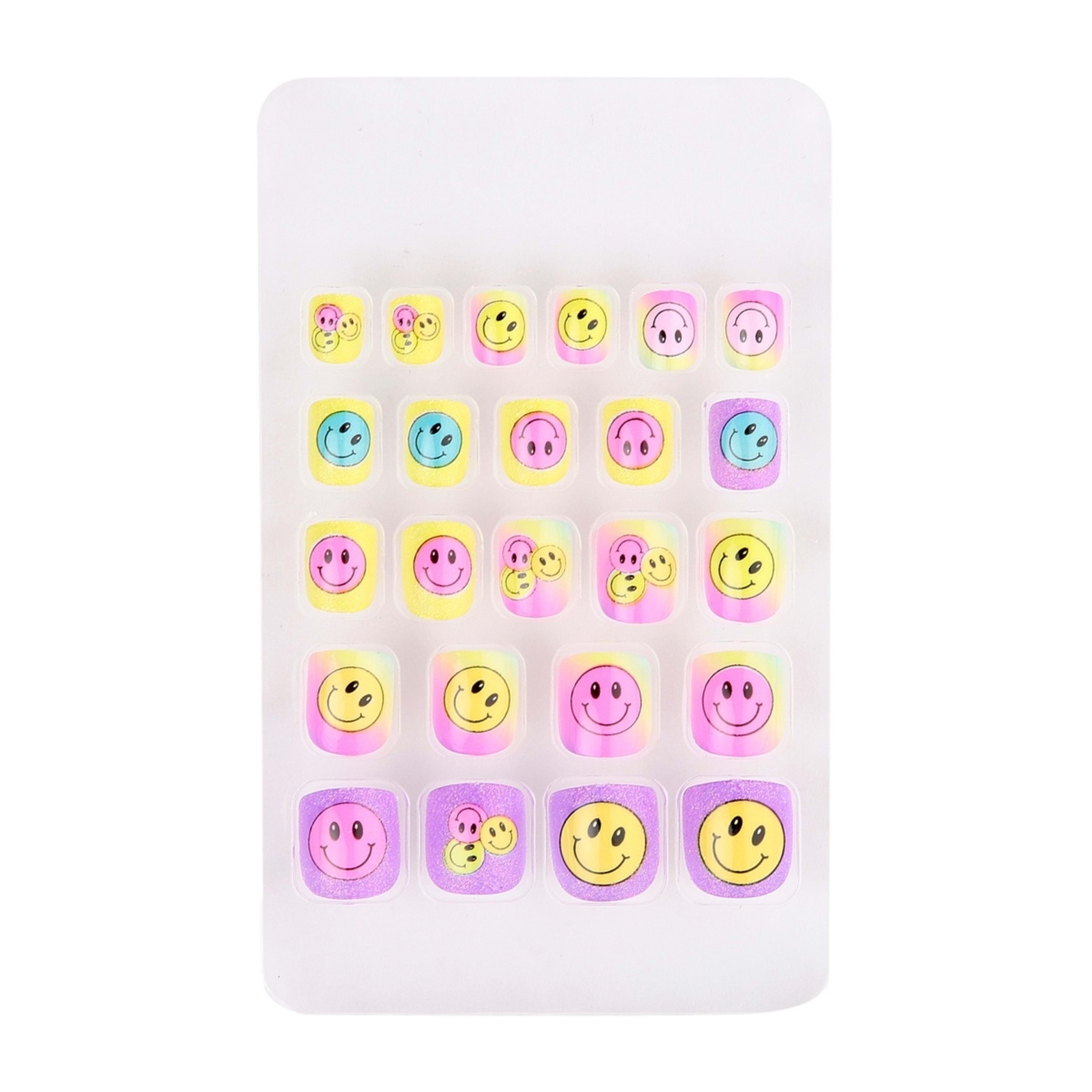 2 BYS Mini Me 24 Pack Press on Nails - Keep Smiling, Square Shape, 2 of 2