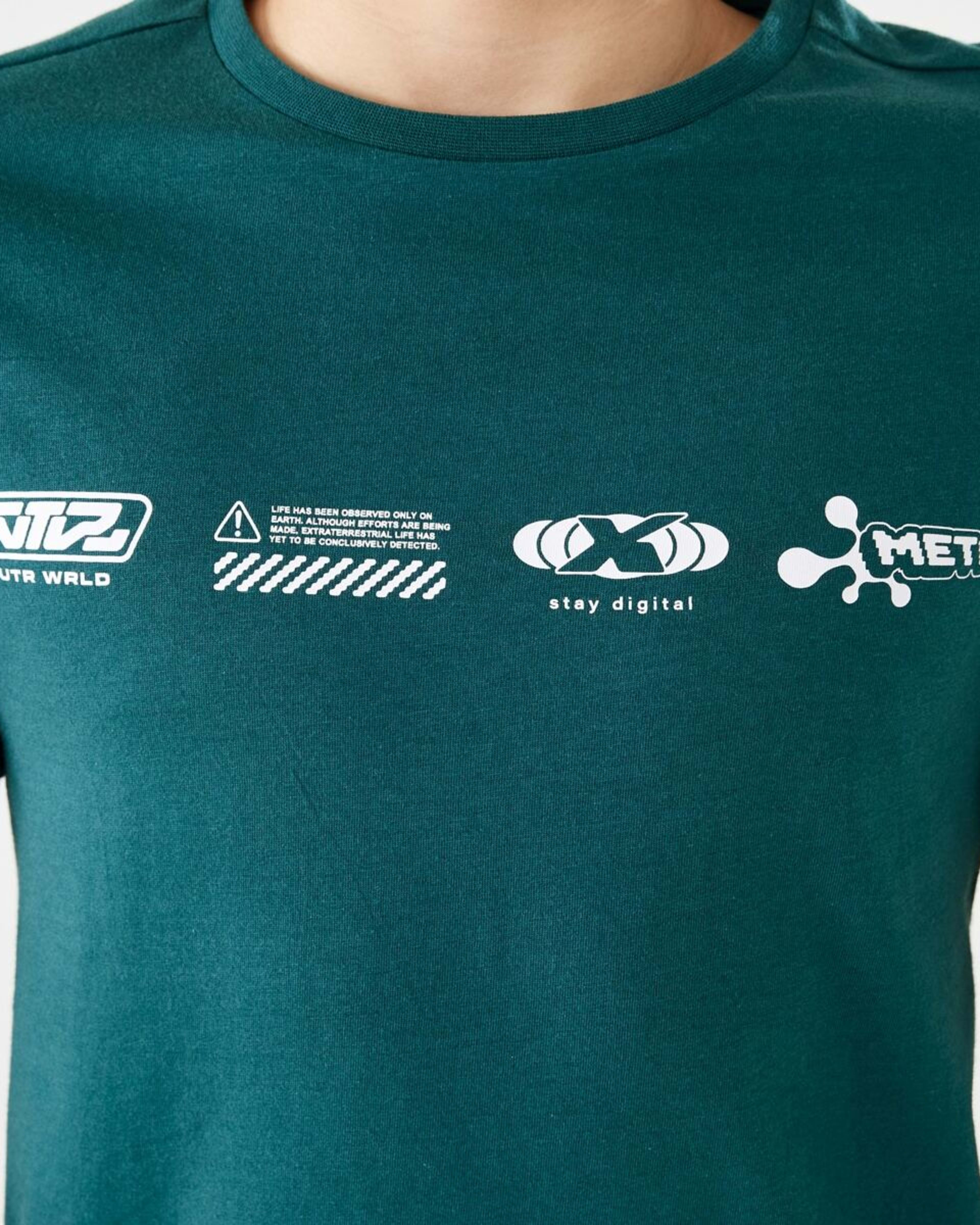 4 Short Sleeve Print T-shirt FUTURE ICONS GREEN, 4 of 6