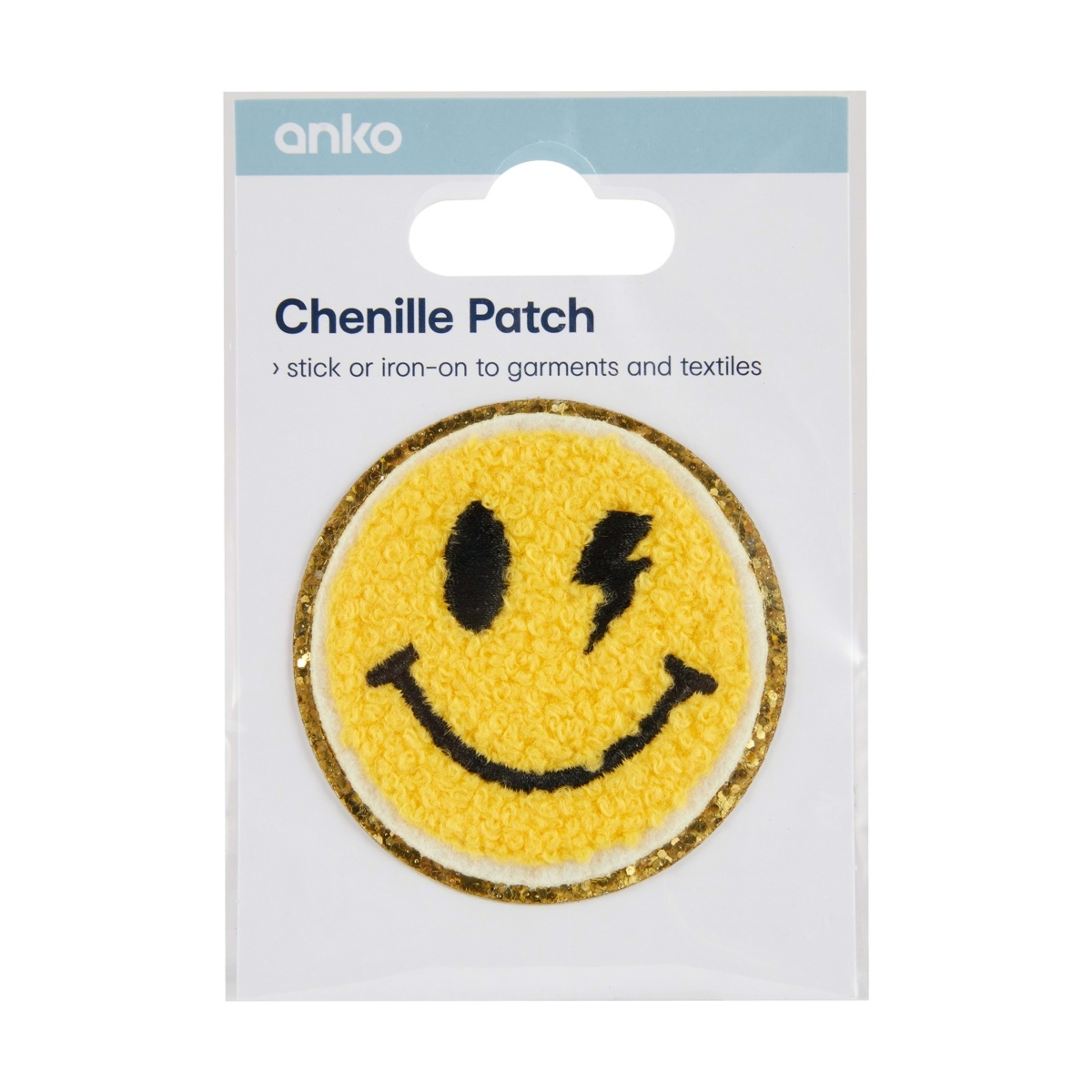 1 Chenille Patch - Smiley Face