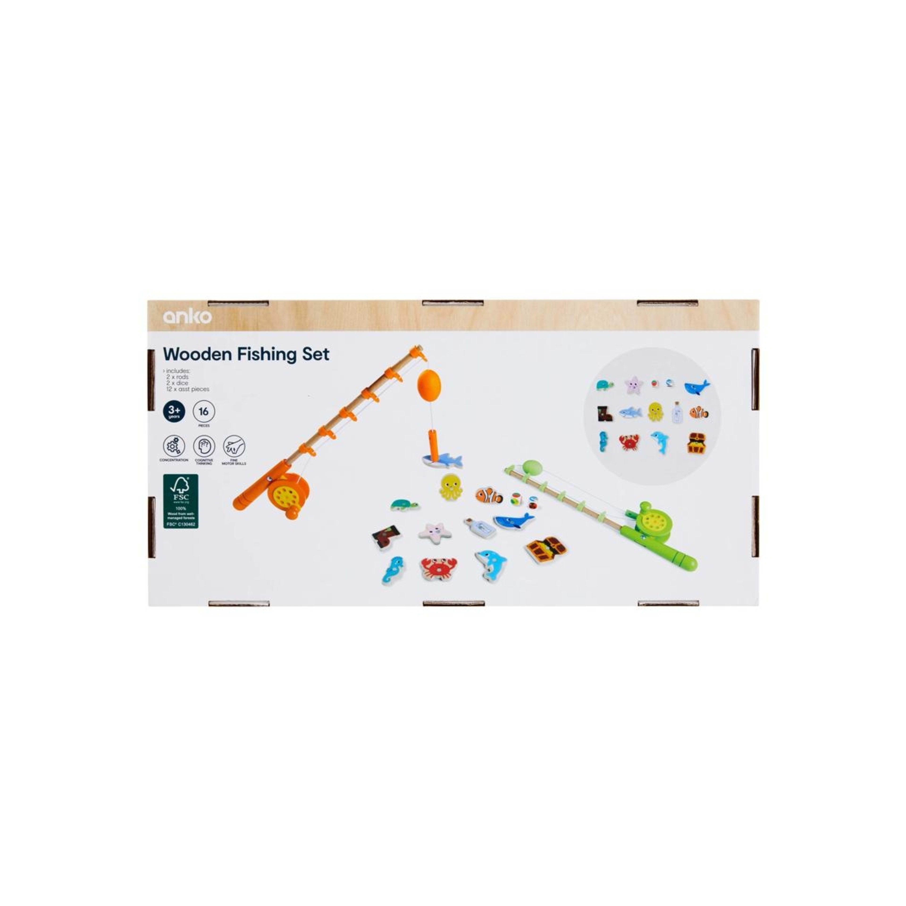 6 Wooden Fishing Set, 6 of 10