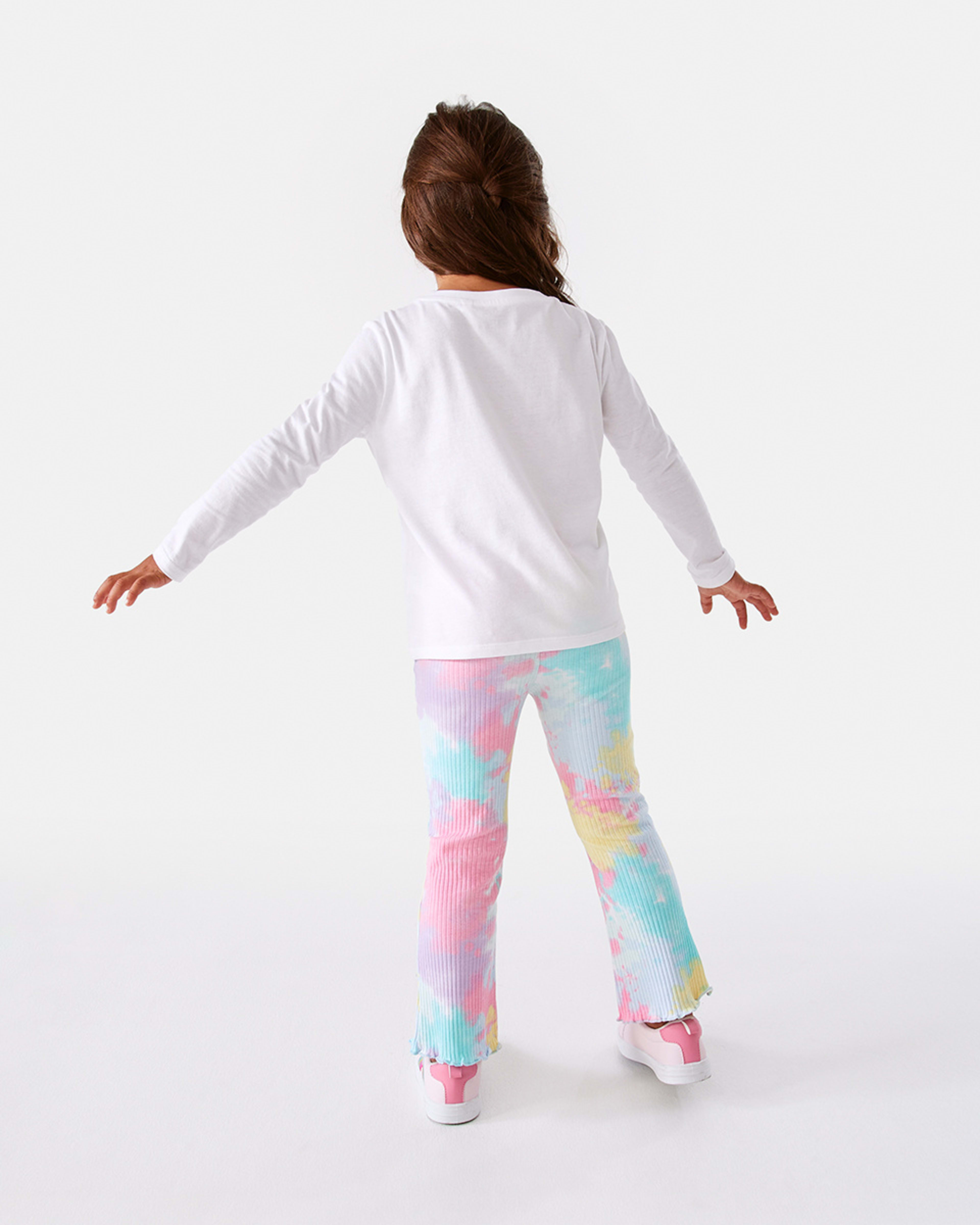 6 Rib Flare Leggings Pst Tiedye, 6 of 8