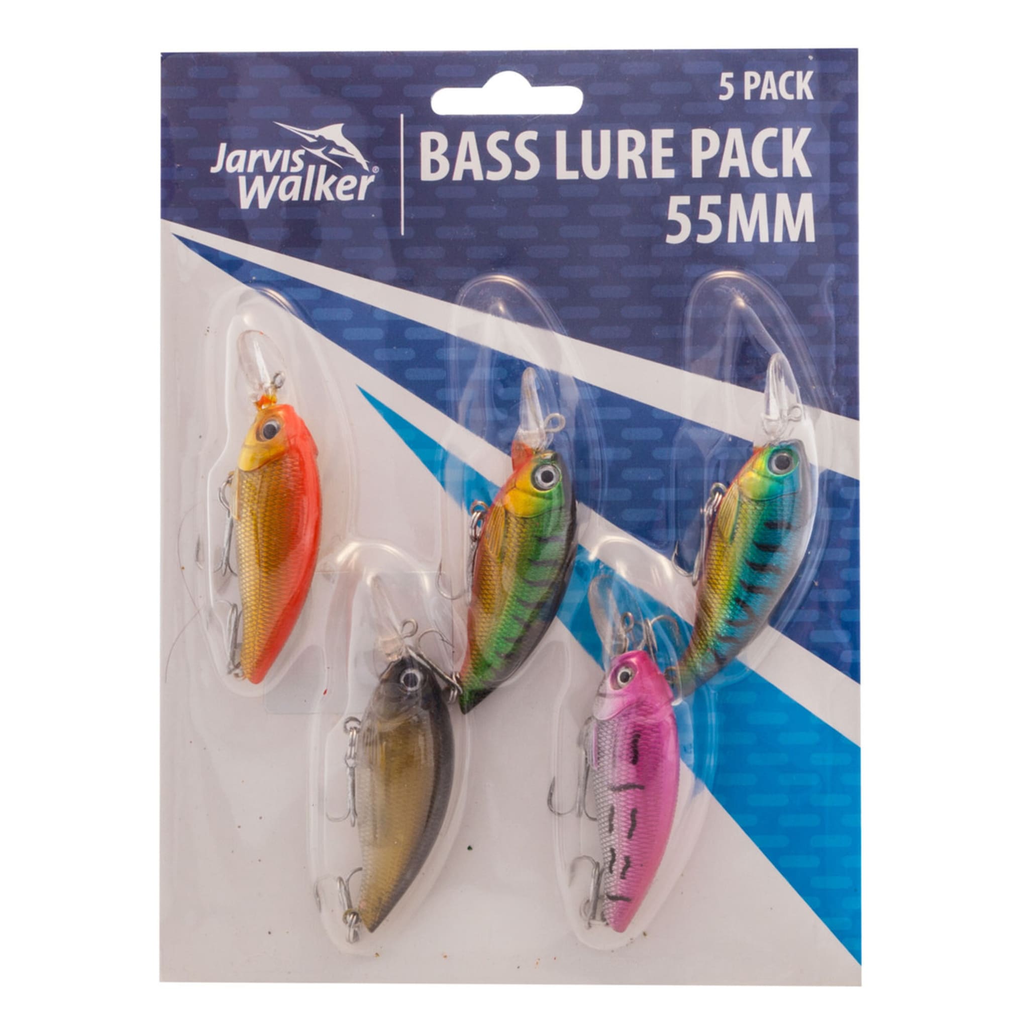 5 Pack Jarvis Walker 55mm Bass Lure Kmart