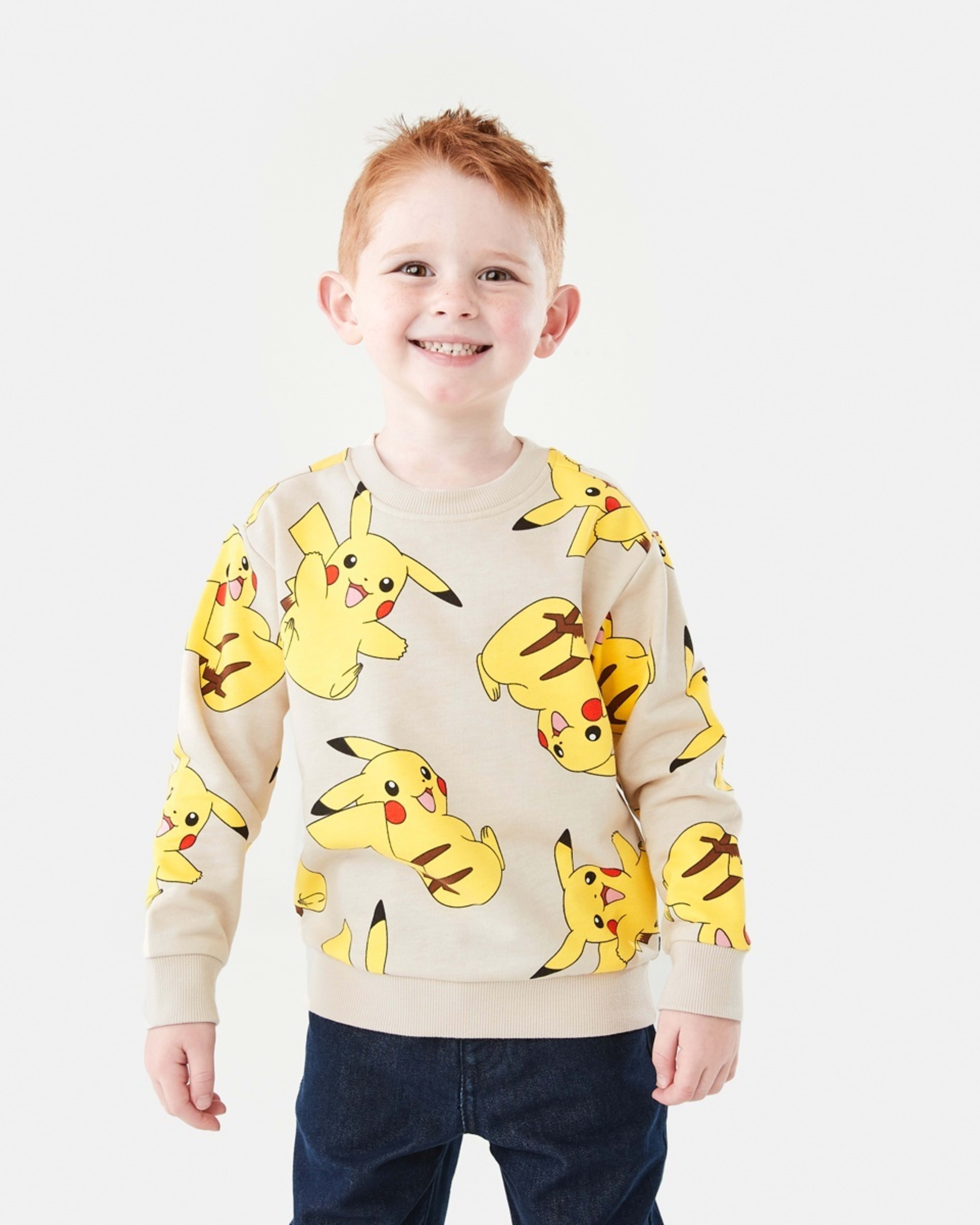1 Pokemon License Print Crew Neck Sweatshirt Pokemon Pikachu