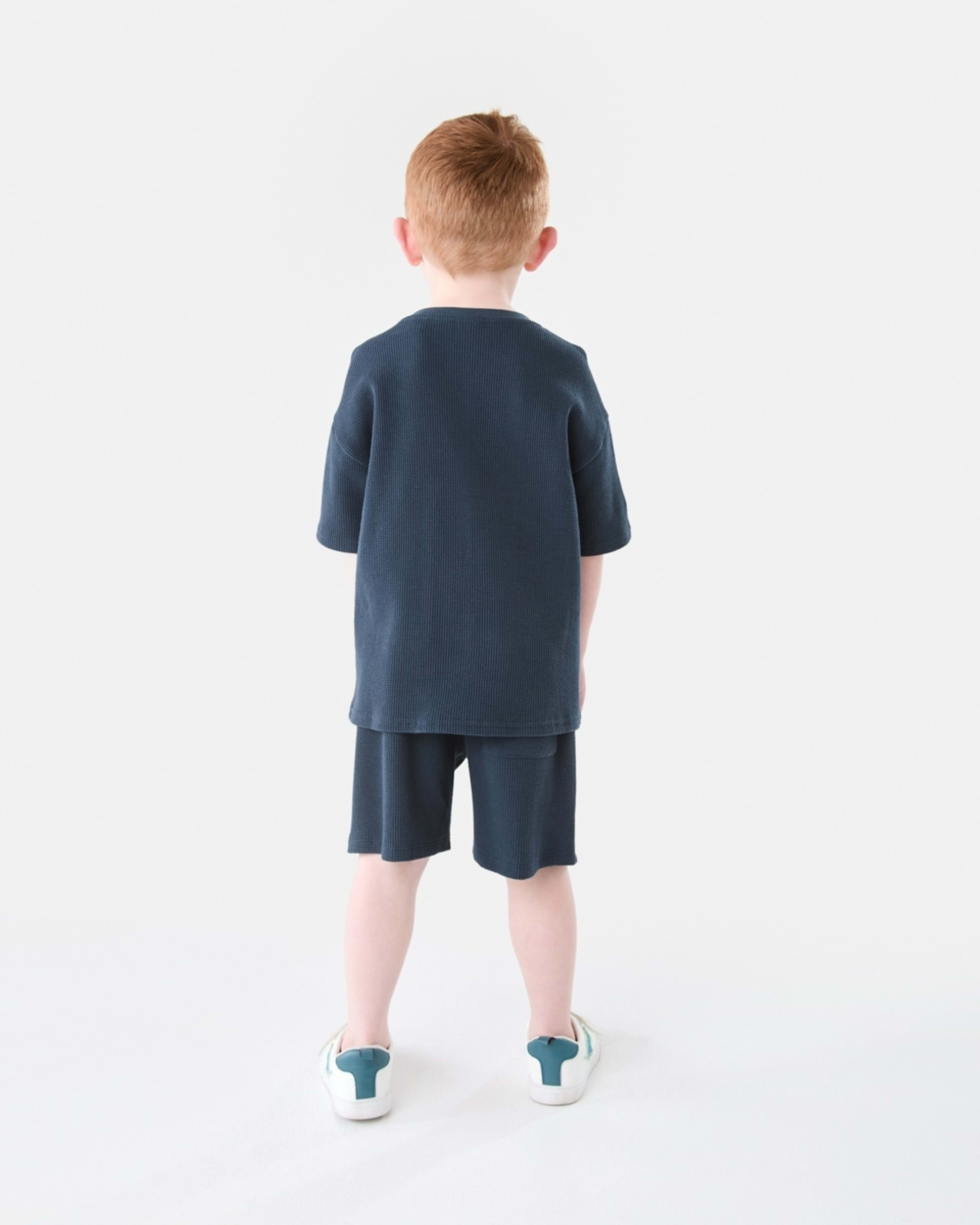 7 Waffle T-shirt Dress Navy, 7 of 9