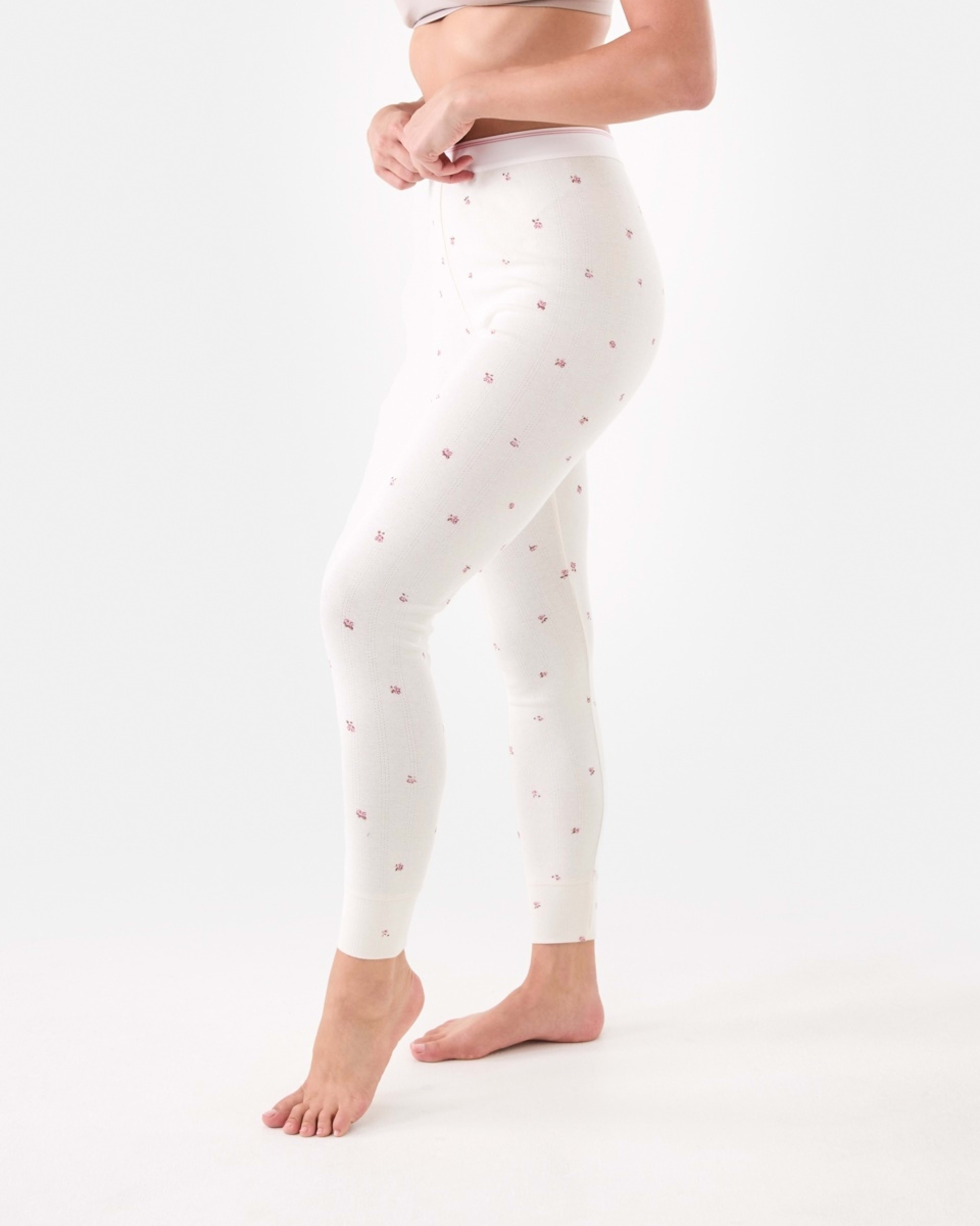 2 Thermal Pointelle Leggings Wntr Ditsy, 2 of 4