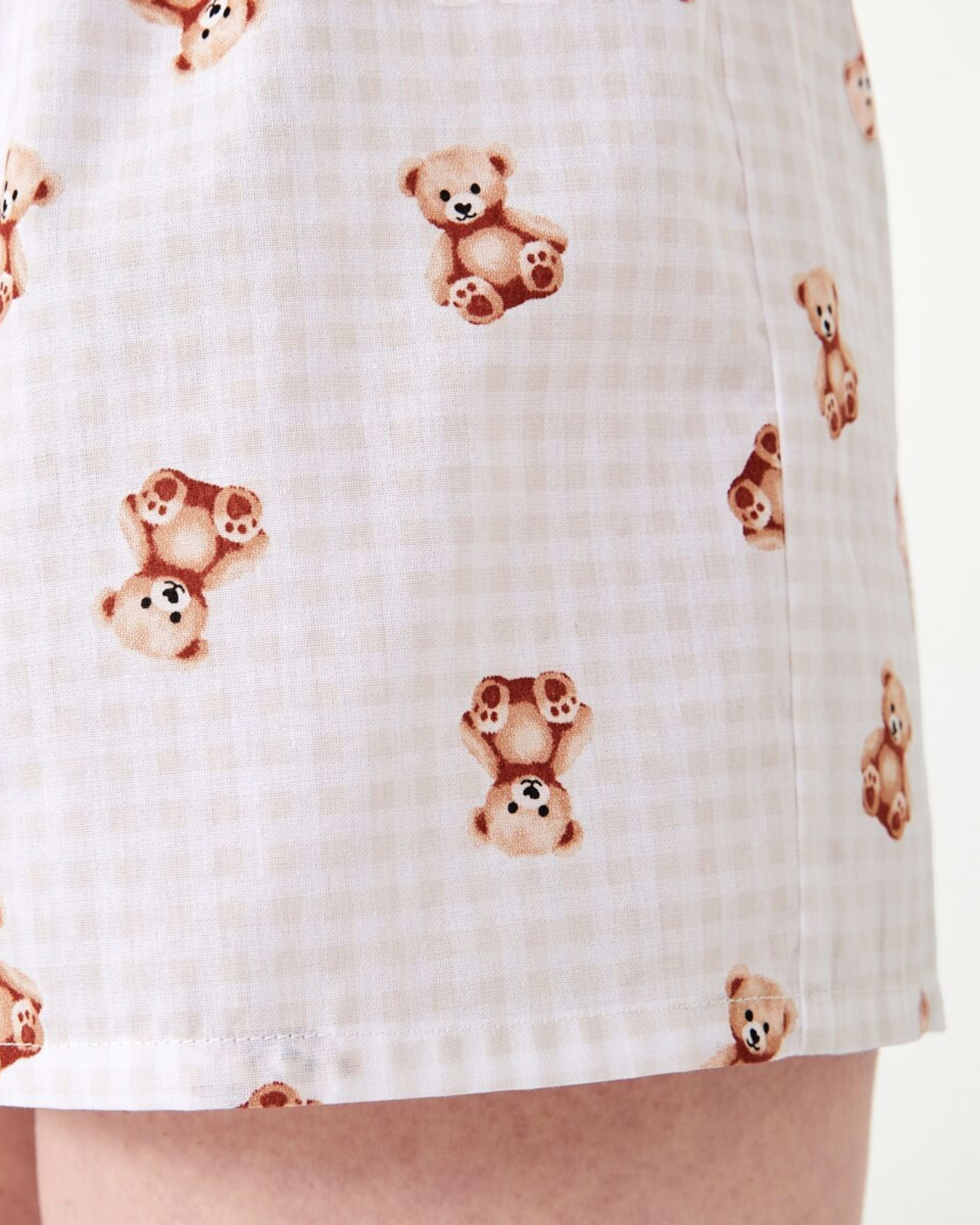 5 Woven Boxer Shorts BEAR CHECK NATURAL BEIGE, 5 of 6