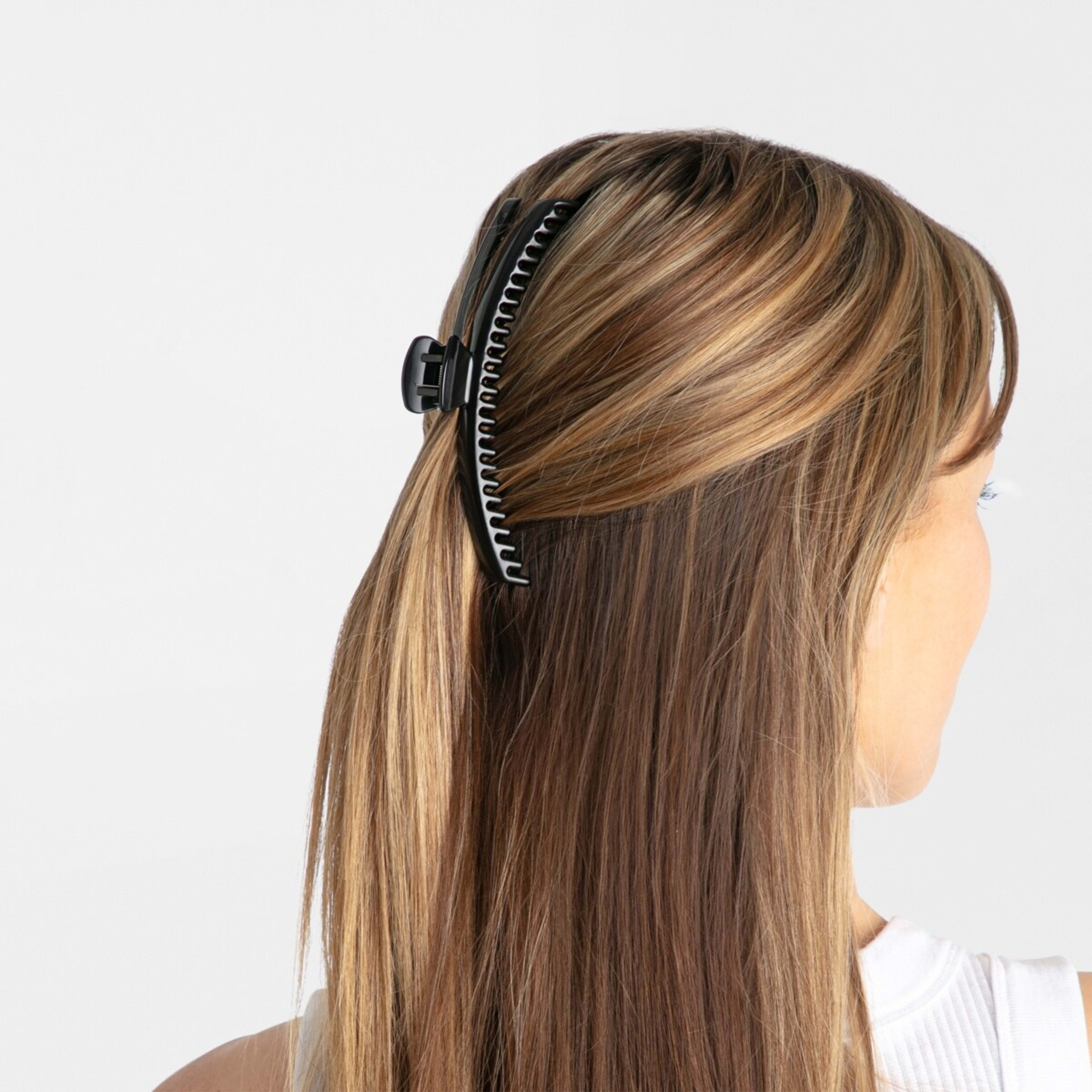 3 OXX Haircare 2 Pack Tort and Black Hold All Claw Hair Clips, 3 of 4