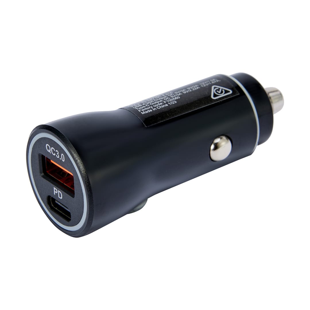 2 Port USB Car Charger Black Kmart
