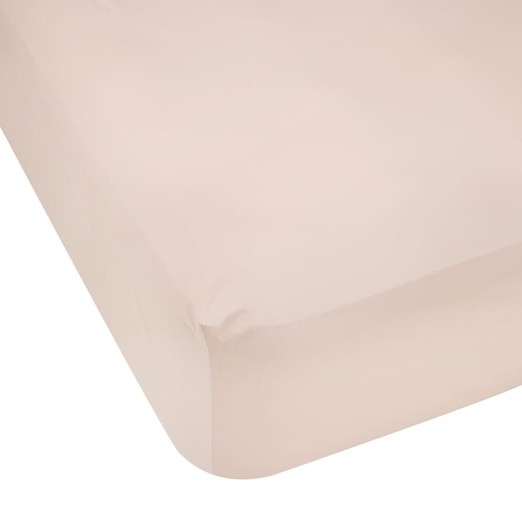 500 Thread Count Australian Grown Cotton Fitted Sheet King Bed, Pink