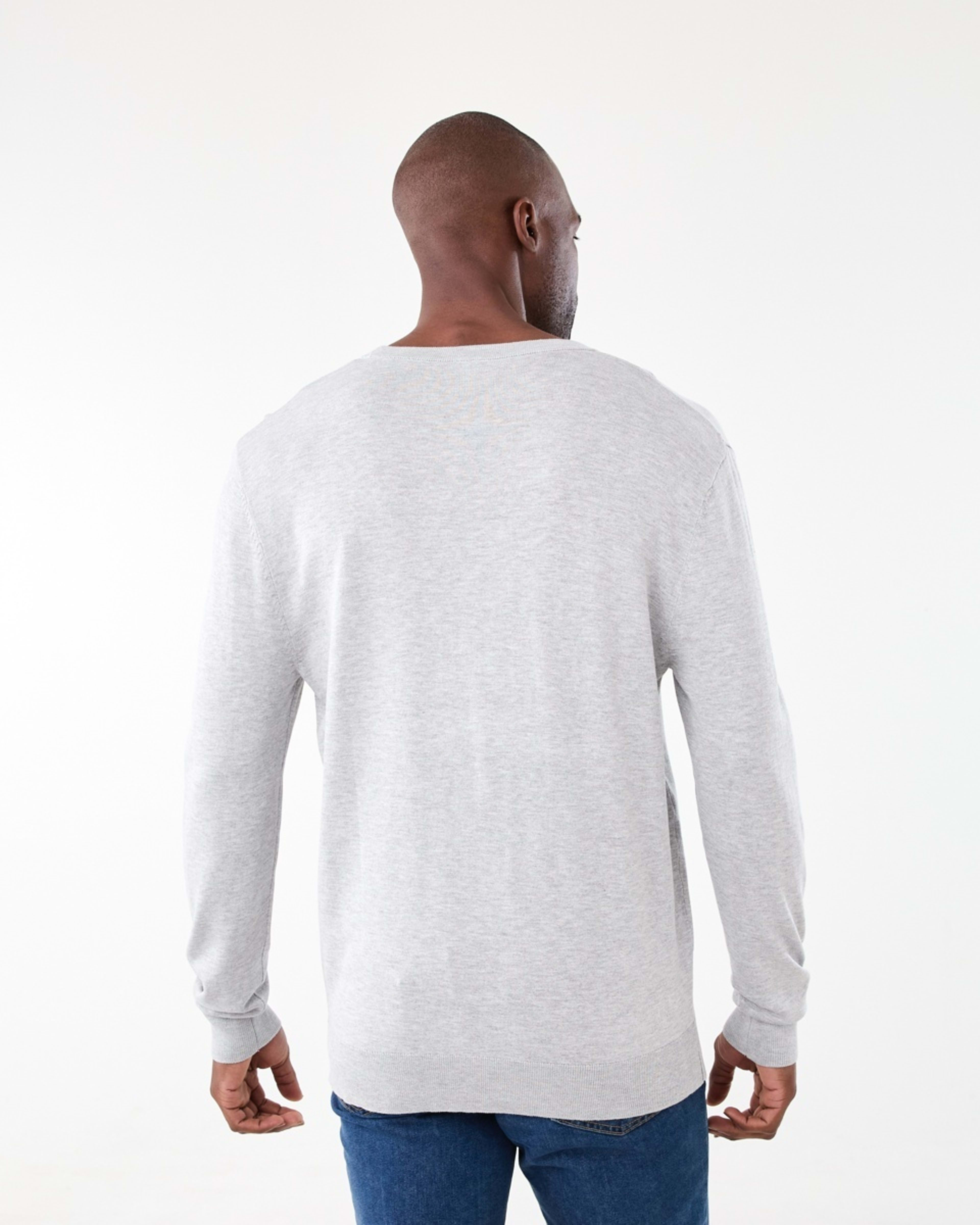 3 Core Crew Neck Knit Jumper Gry Marle, 3 of 5