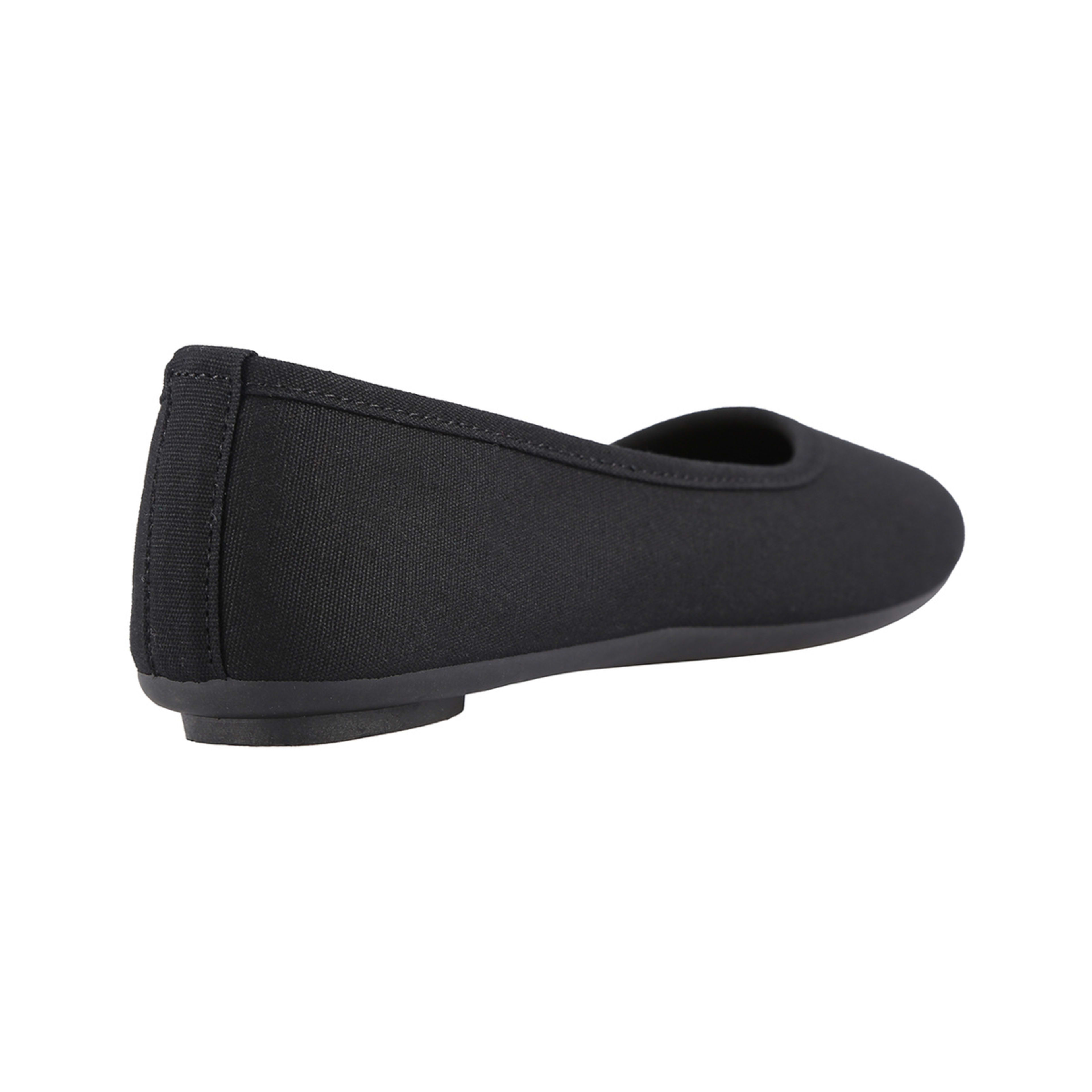 4 Round Toe Ballet Flats Black, 4 of 5