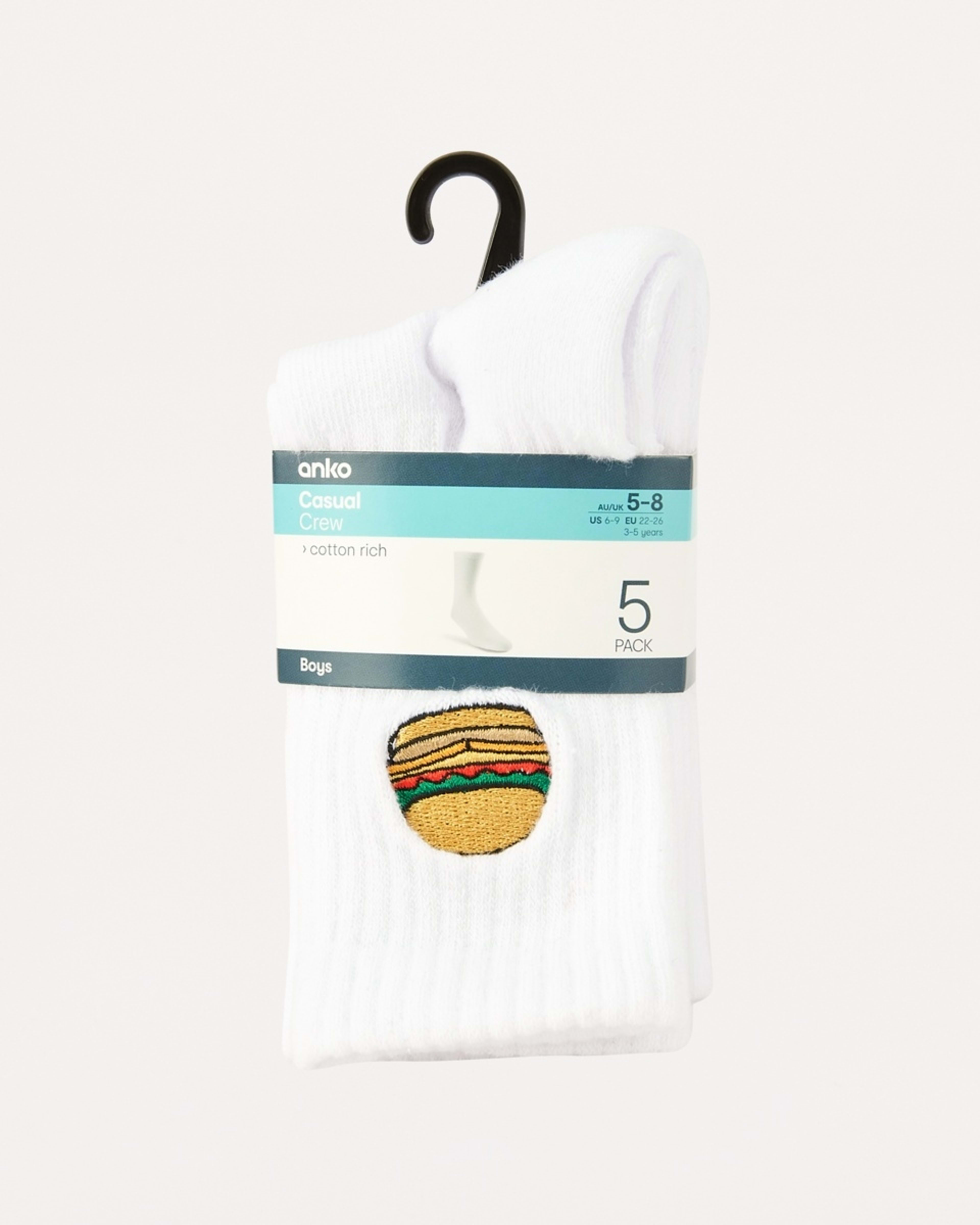 3 5 Pack Crew Socks STREET FOOD, 3 of 3