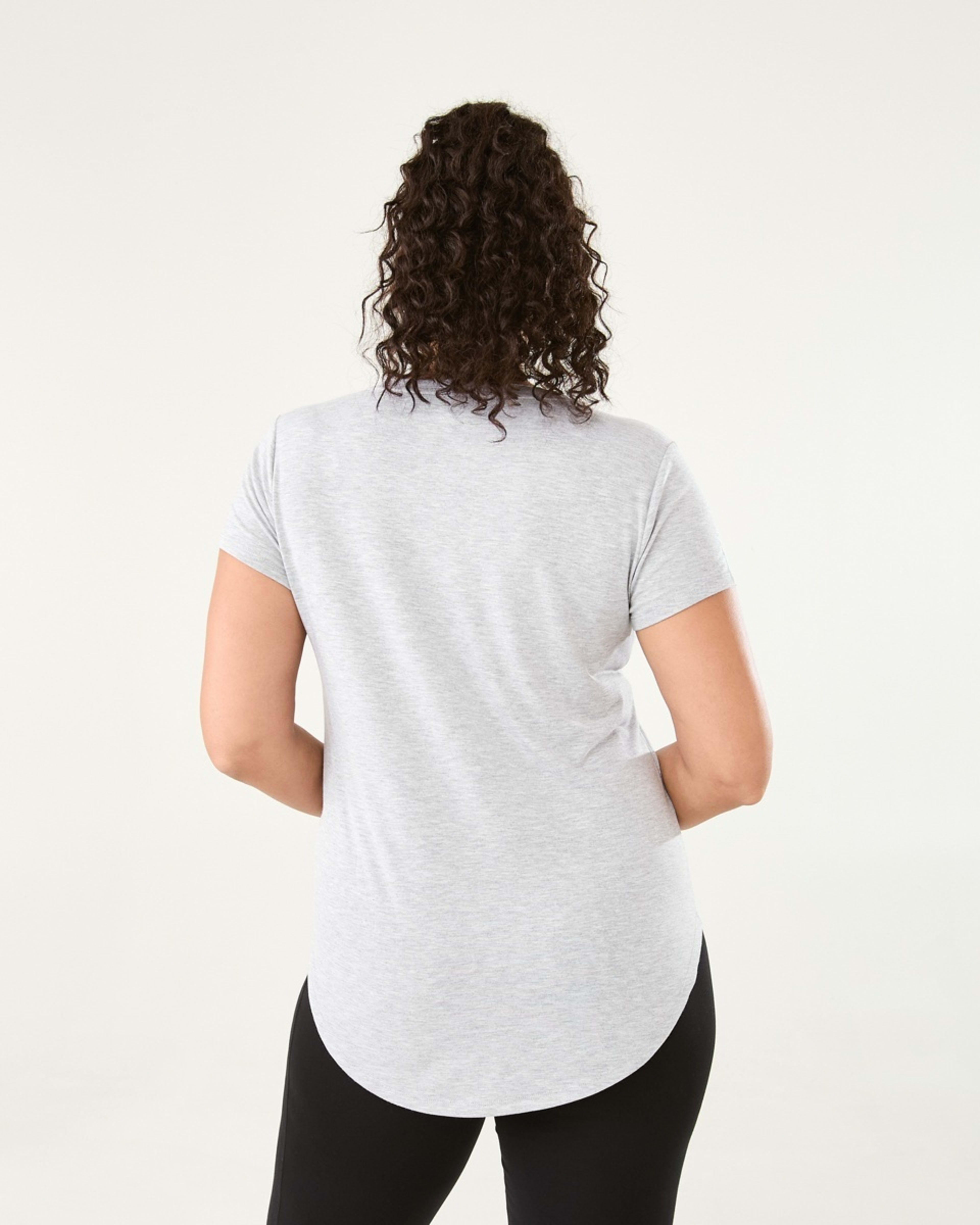 3 Everlast Womens Scoop Neck T-shirt Everlast Dogbone Grey Marle, 3 of 6