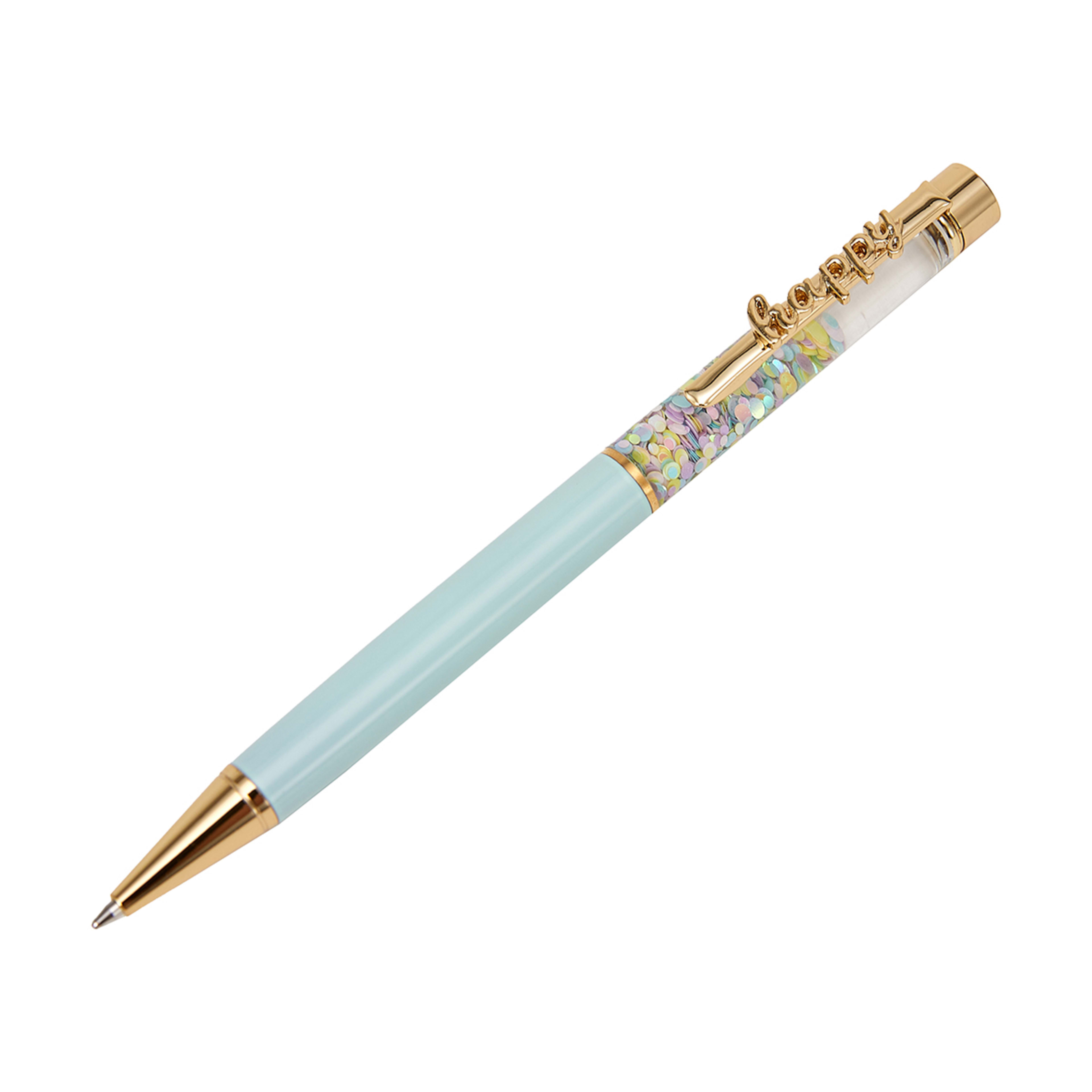 Metal Pen Glitter Happy Kmart