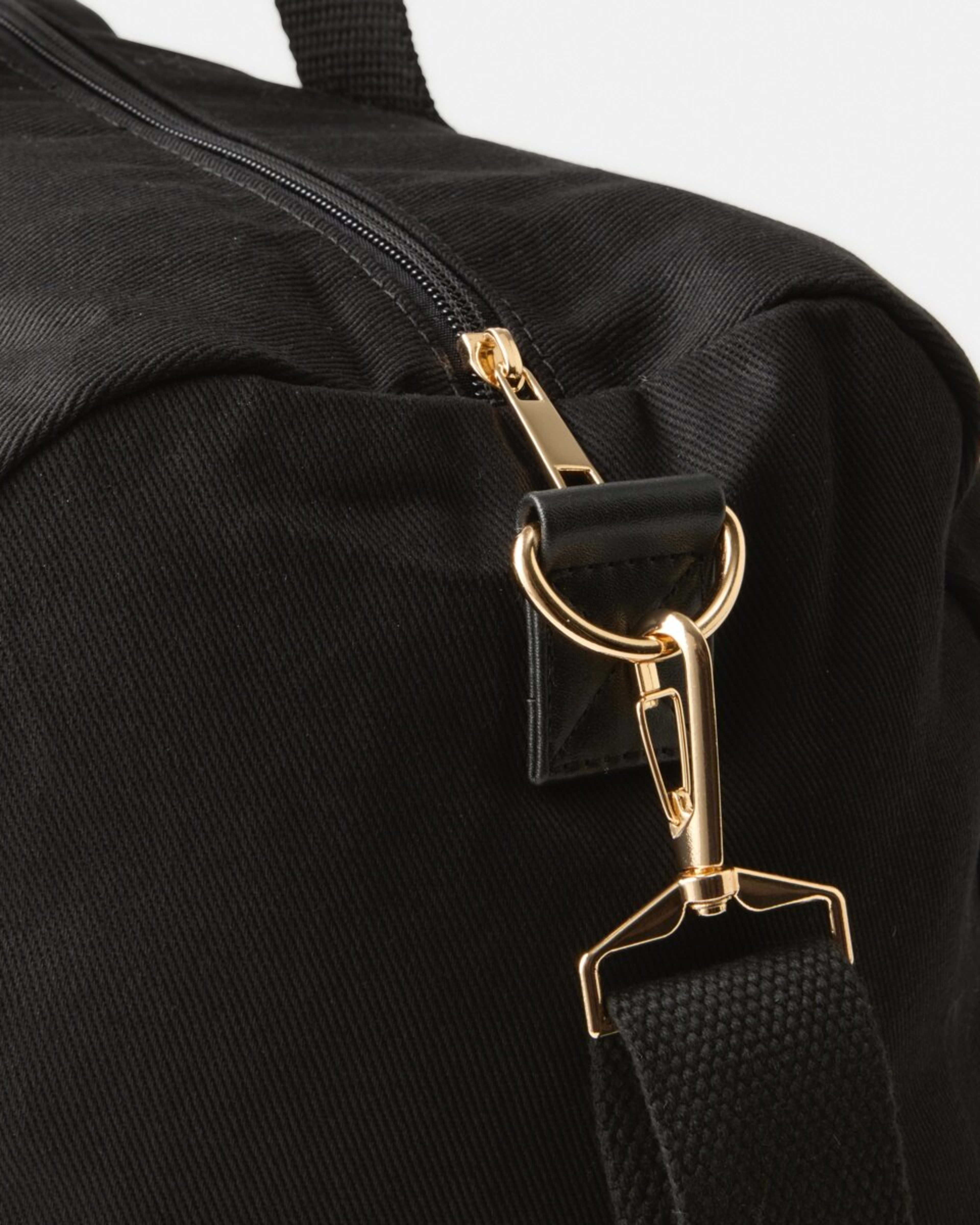 3 Canvas Weekender Bag Black, 3 of 5