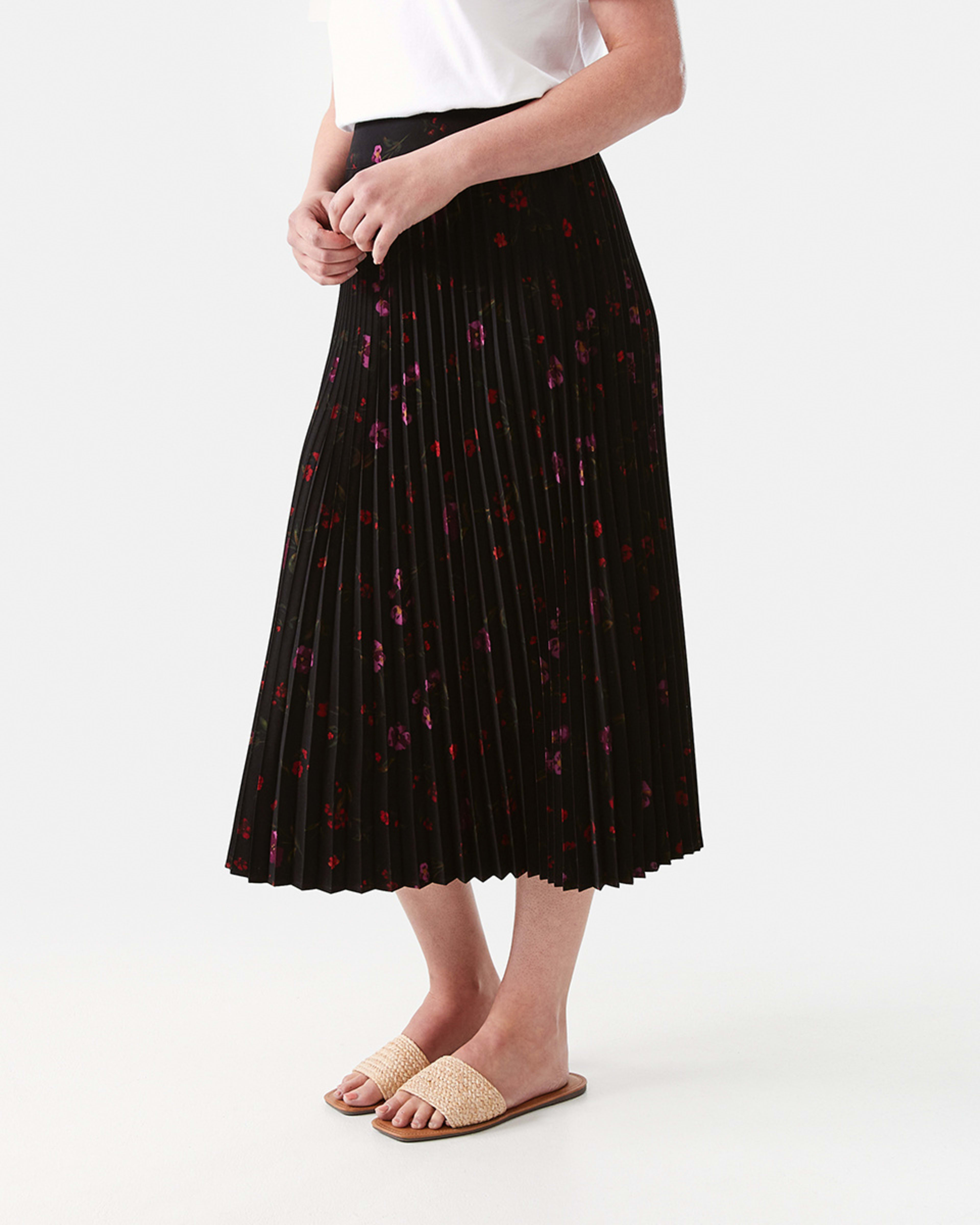 Pleated Midi Skirt Kmart