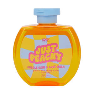 OXX Bodycare Just Peachy Bubble Bath & Body Wash 300ml - Peach and Papaya Kiss Scented