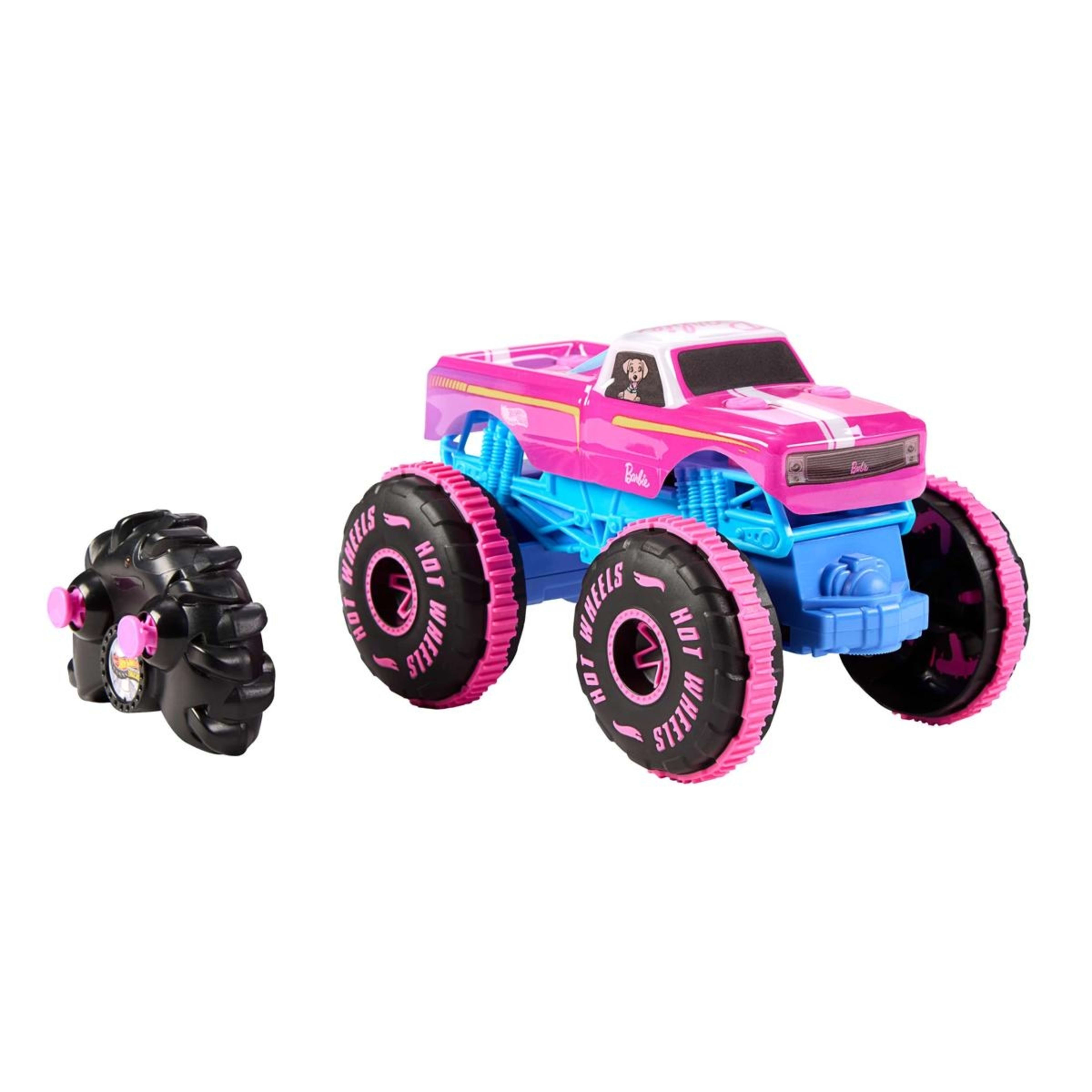 5 Hot Wheels Monster Trucks 1:24 Scale Barbie Remote Control Toy Vehicle, 5 of 6
