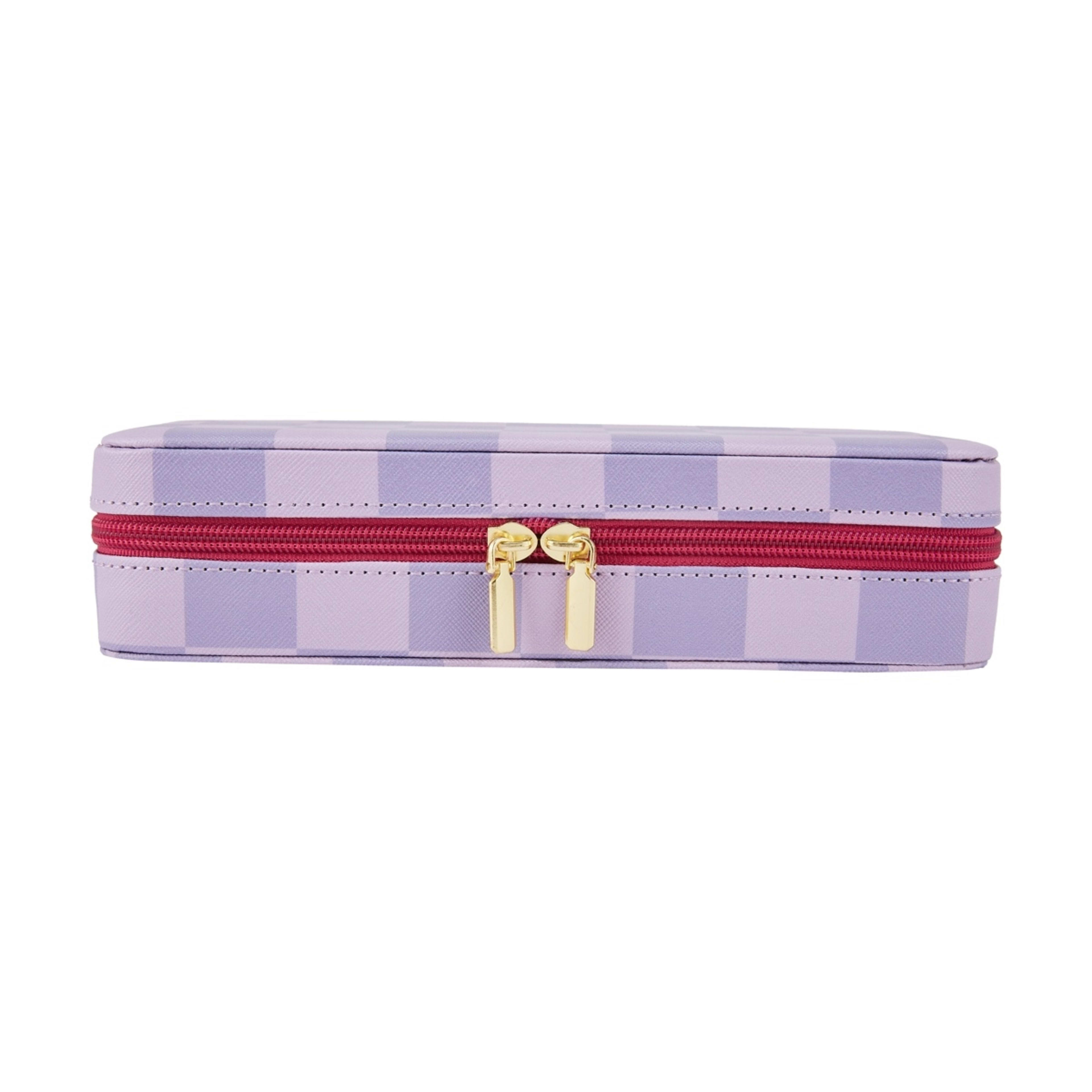 1 Lilac Check Jewellery Case