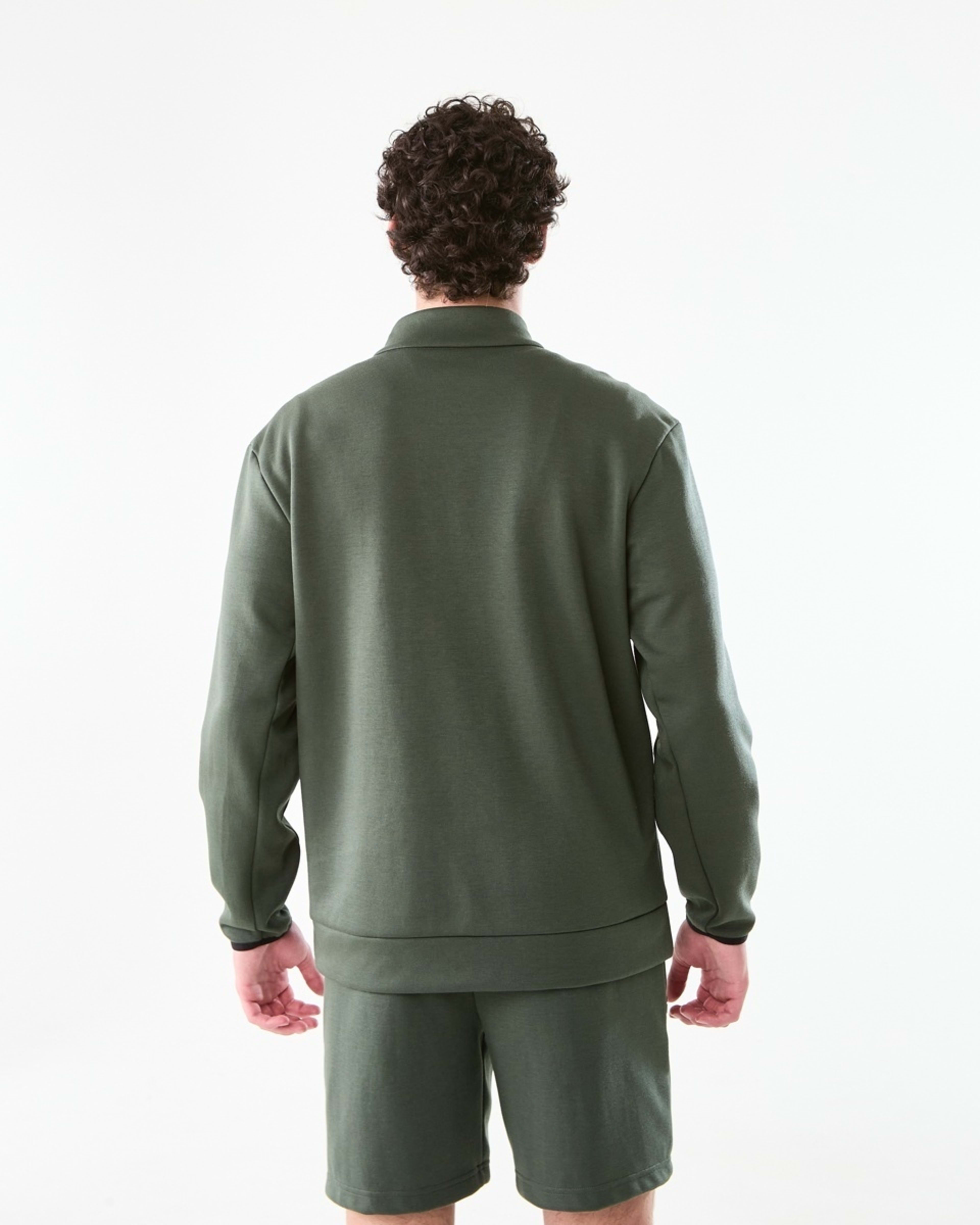 3 Active Mens Sports Half Zip Pullover Deepest Green, 3 of 7