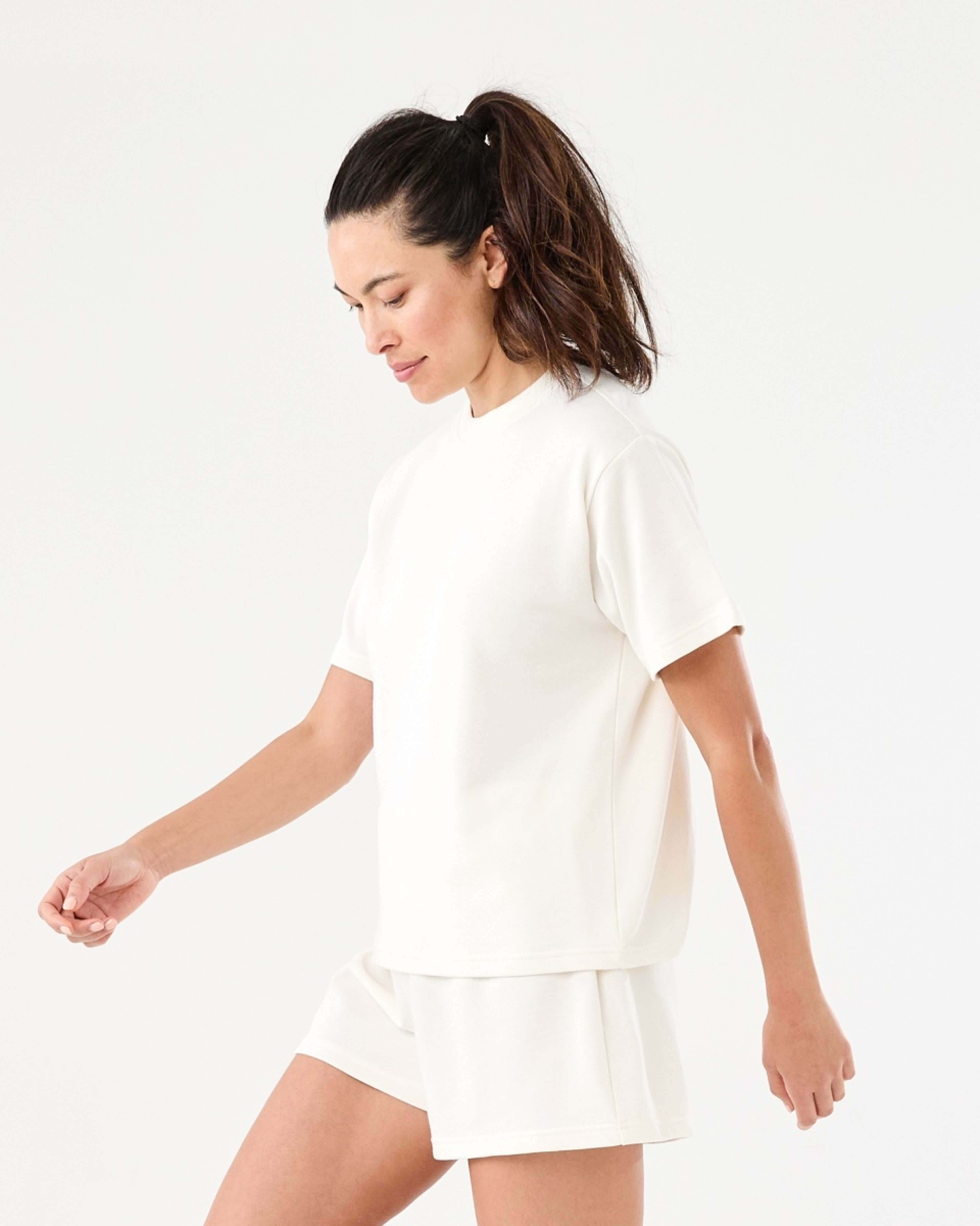 2 Active Womens Terry T-shirt EGRET WHITE, 2 of 6