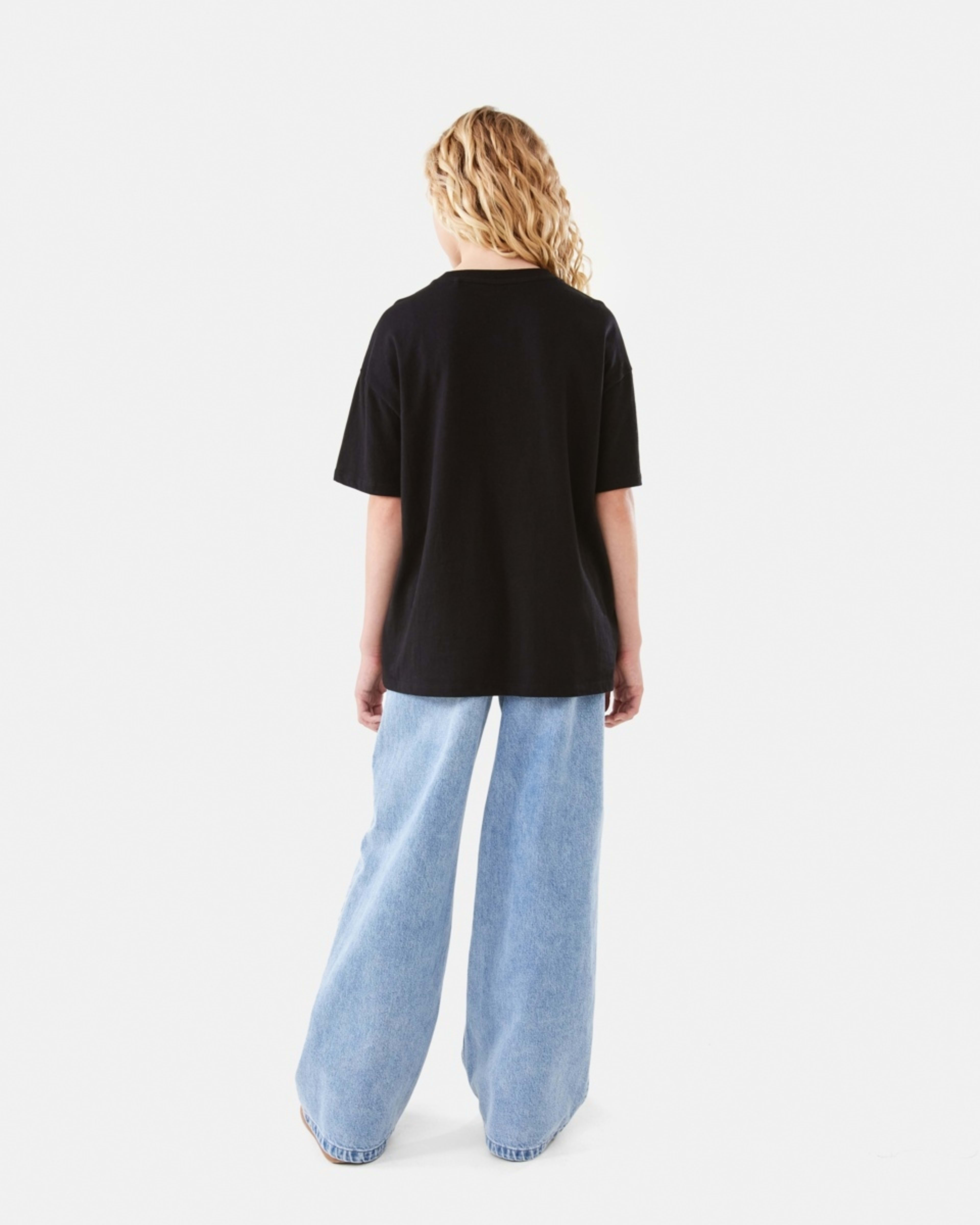 4 Wide Leg Elastic Jeans MID DENIM WASH, 4 of 6