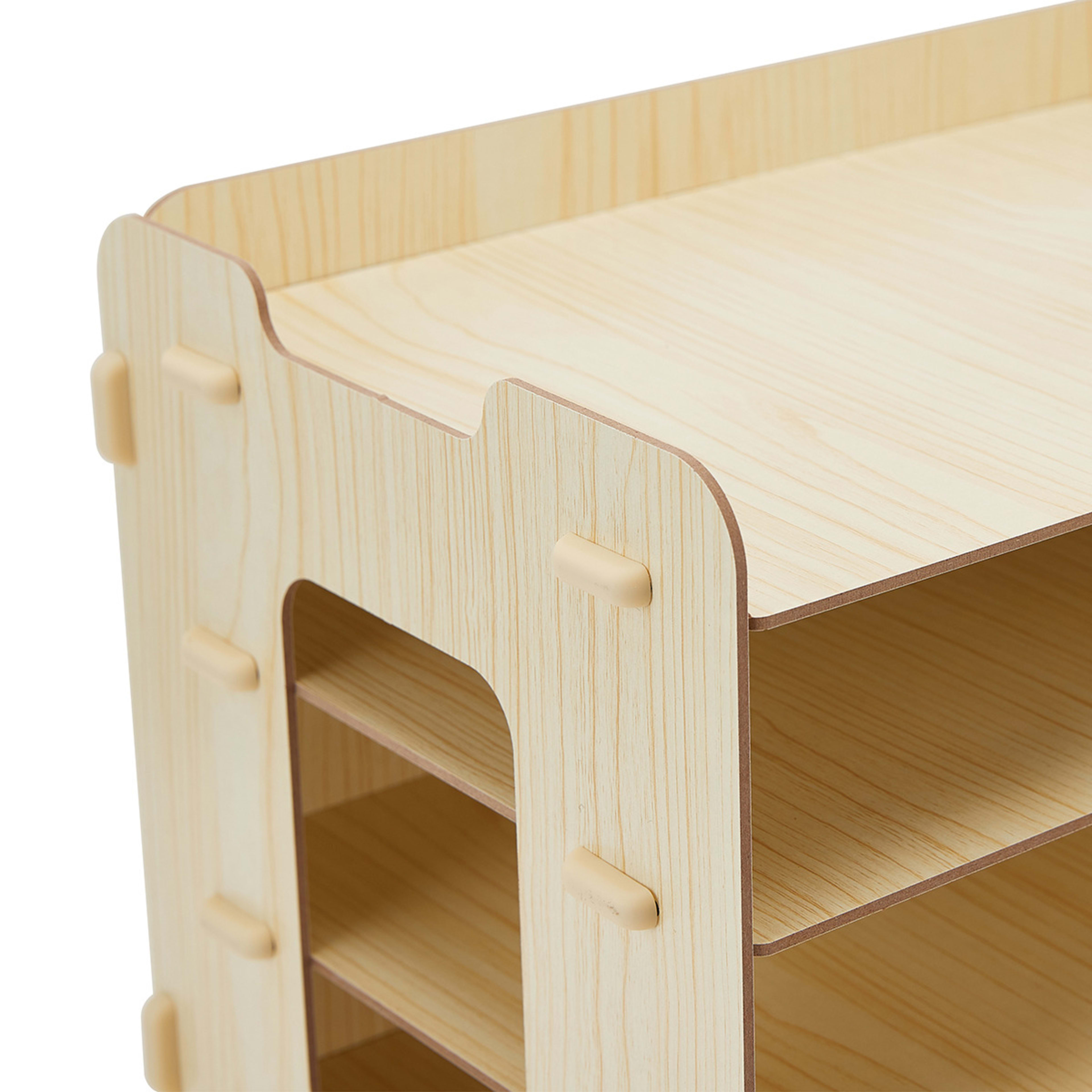2 Shelf Desk Organiser - Wood Look, 2 of 9