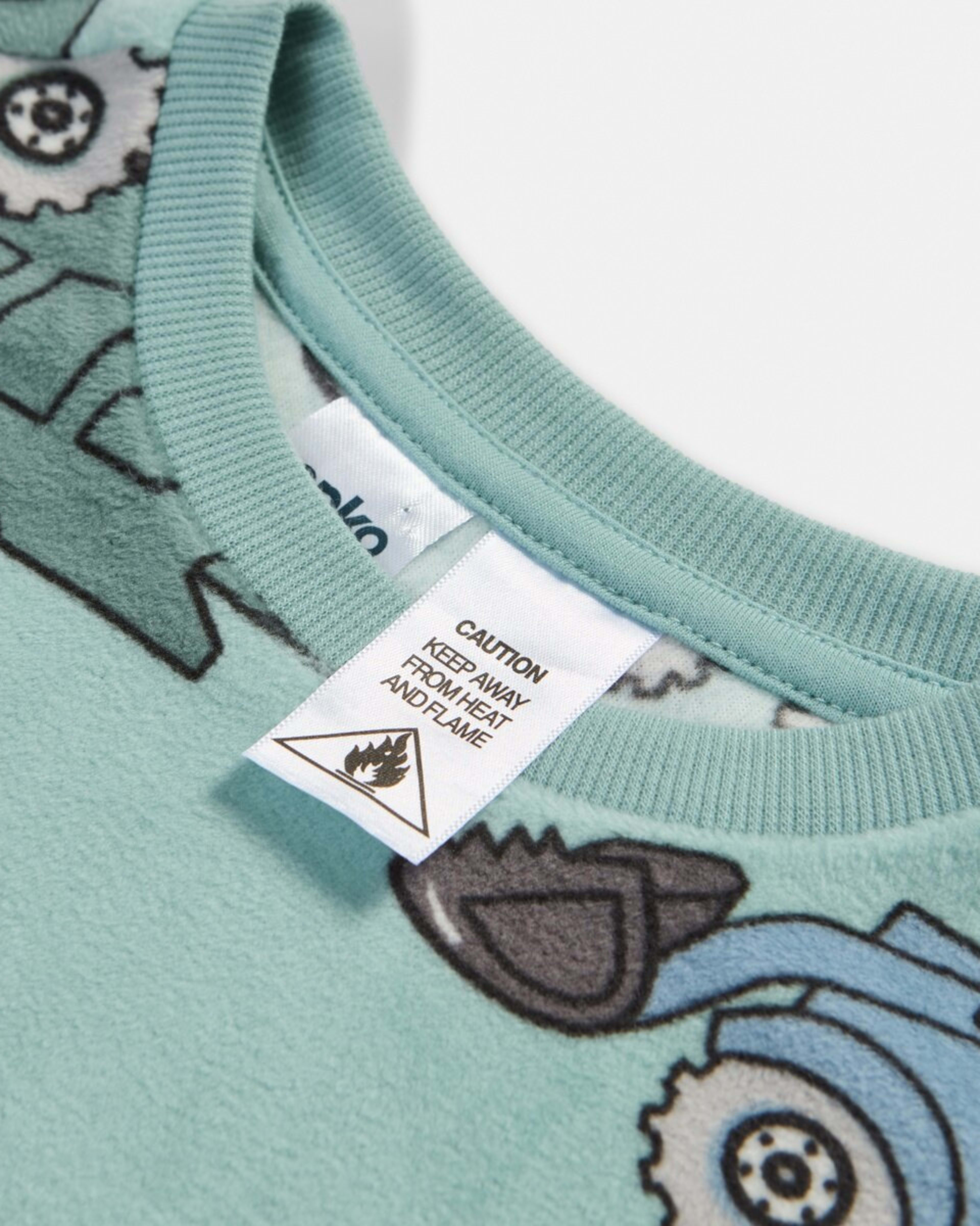 9 Super Soft Pyjama Set Green Trucks, 9 of 10