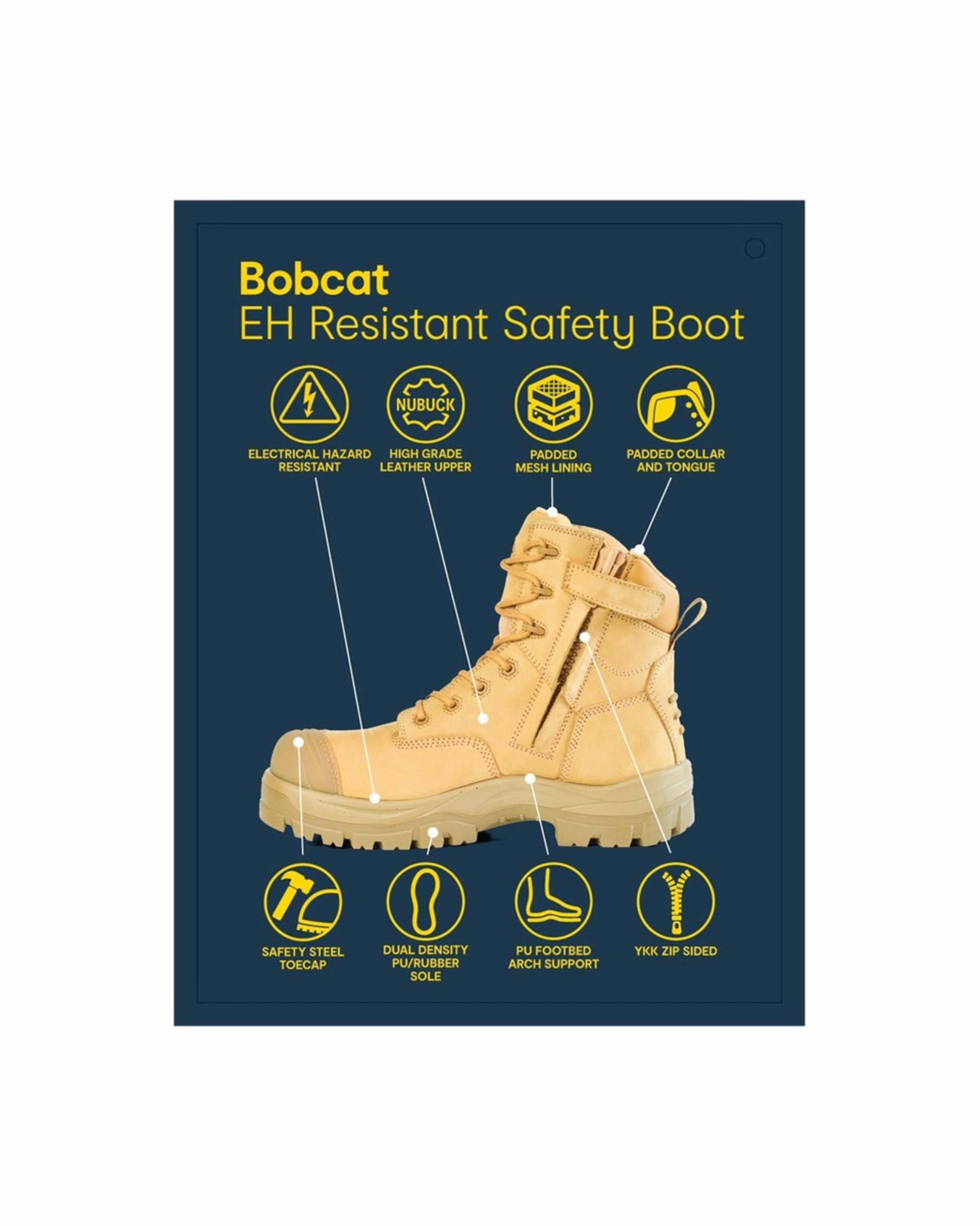 4 Electrical Hazard Safety Standard Work Boots Wheat, 4 of 4