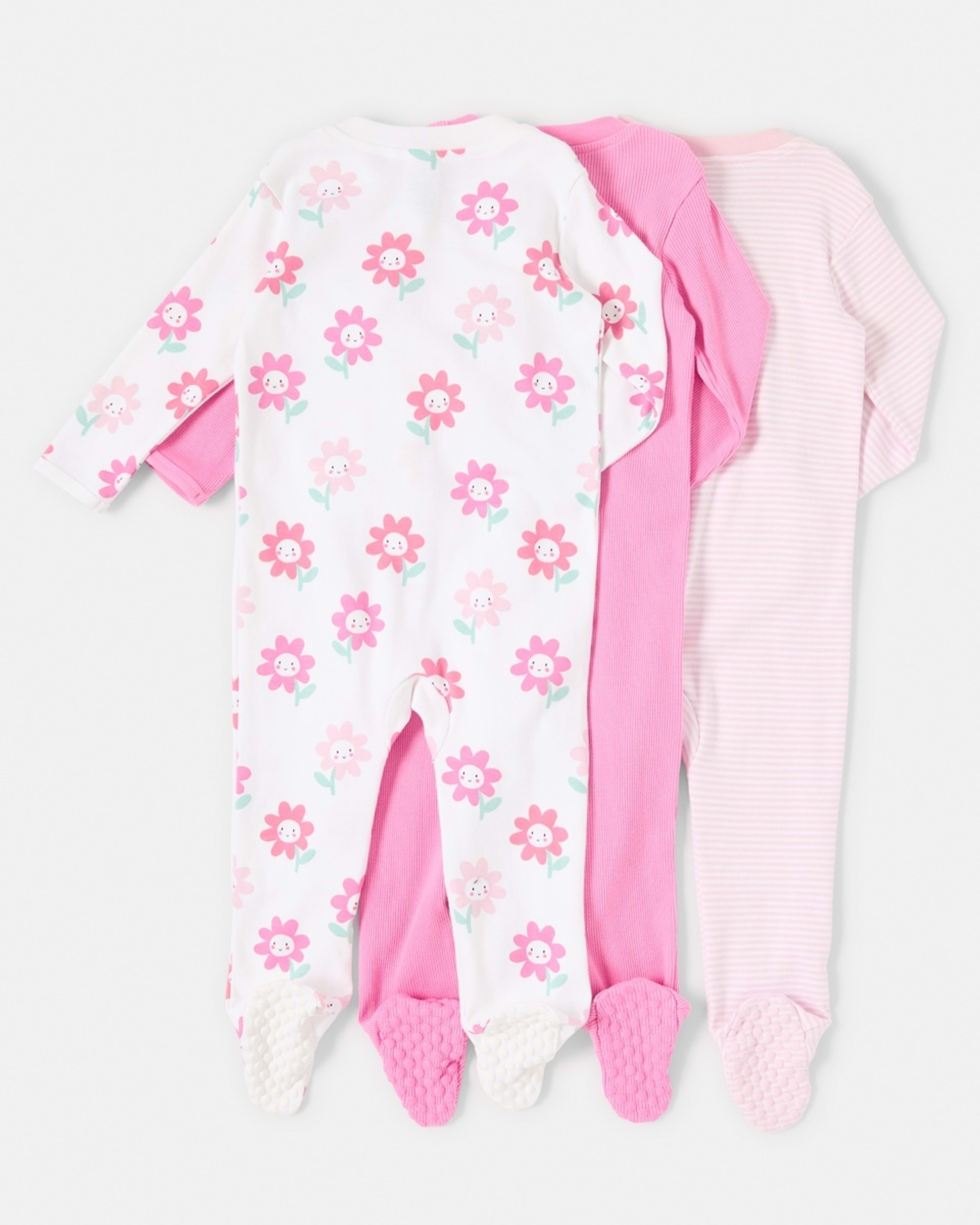 2 3 Pack Coveralls Pinkflower, 2 of 8