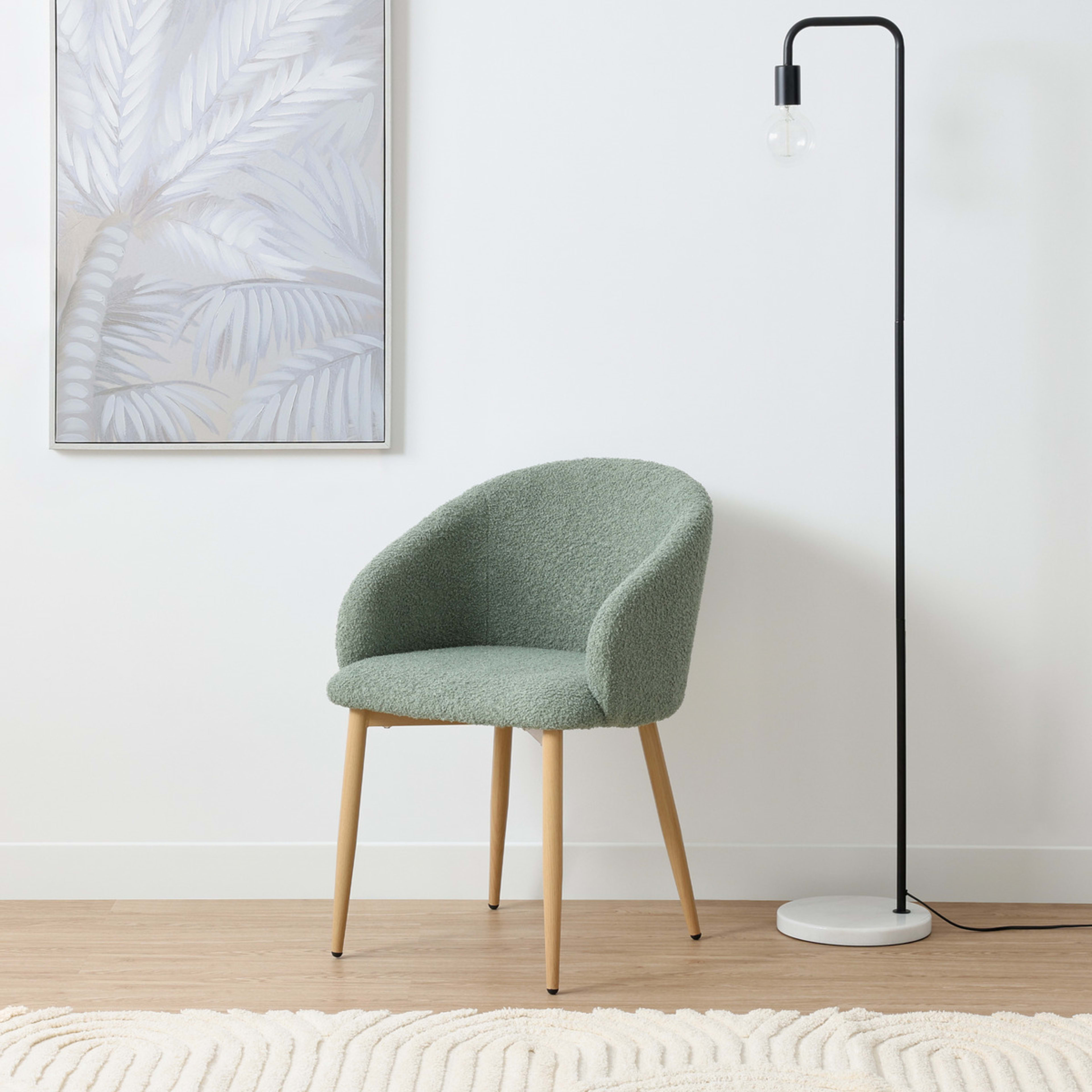 Noah Boucle Chair - Sage - Kmart
