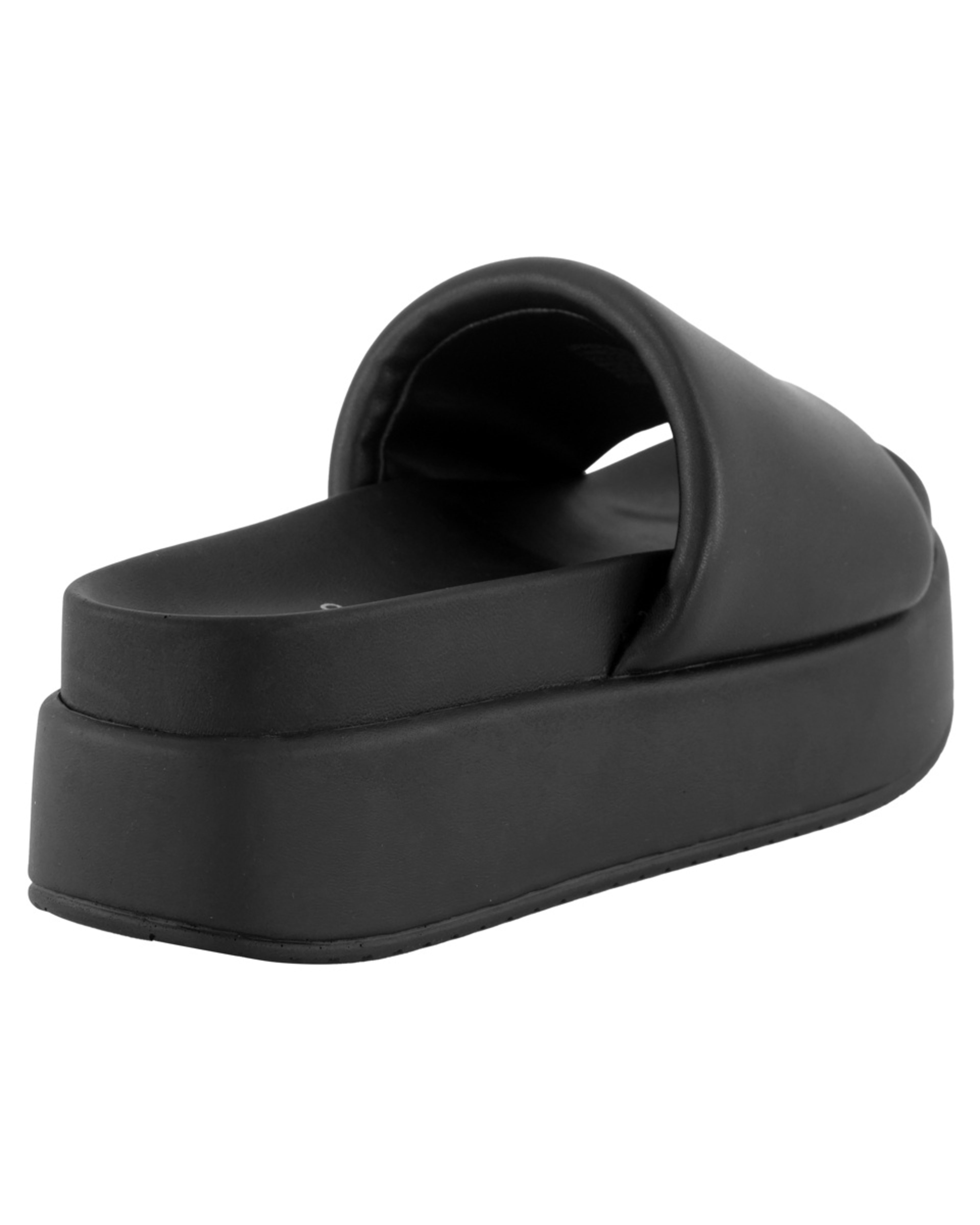 4 Casual Mule Platform Heels BLACK, 4 of 5