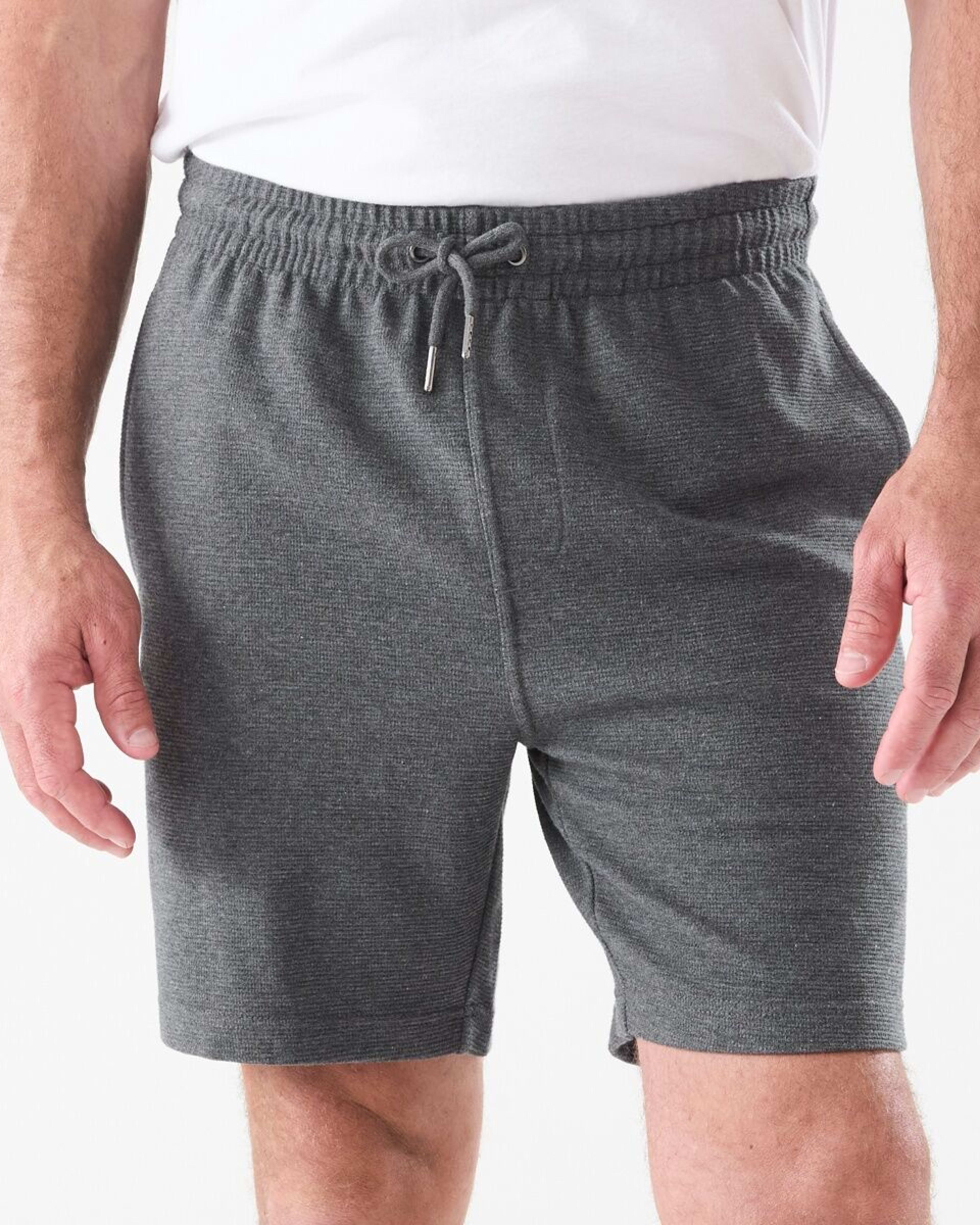1 Textured Fleece Shorts MARLE GREY, 1 of 5