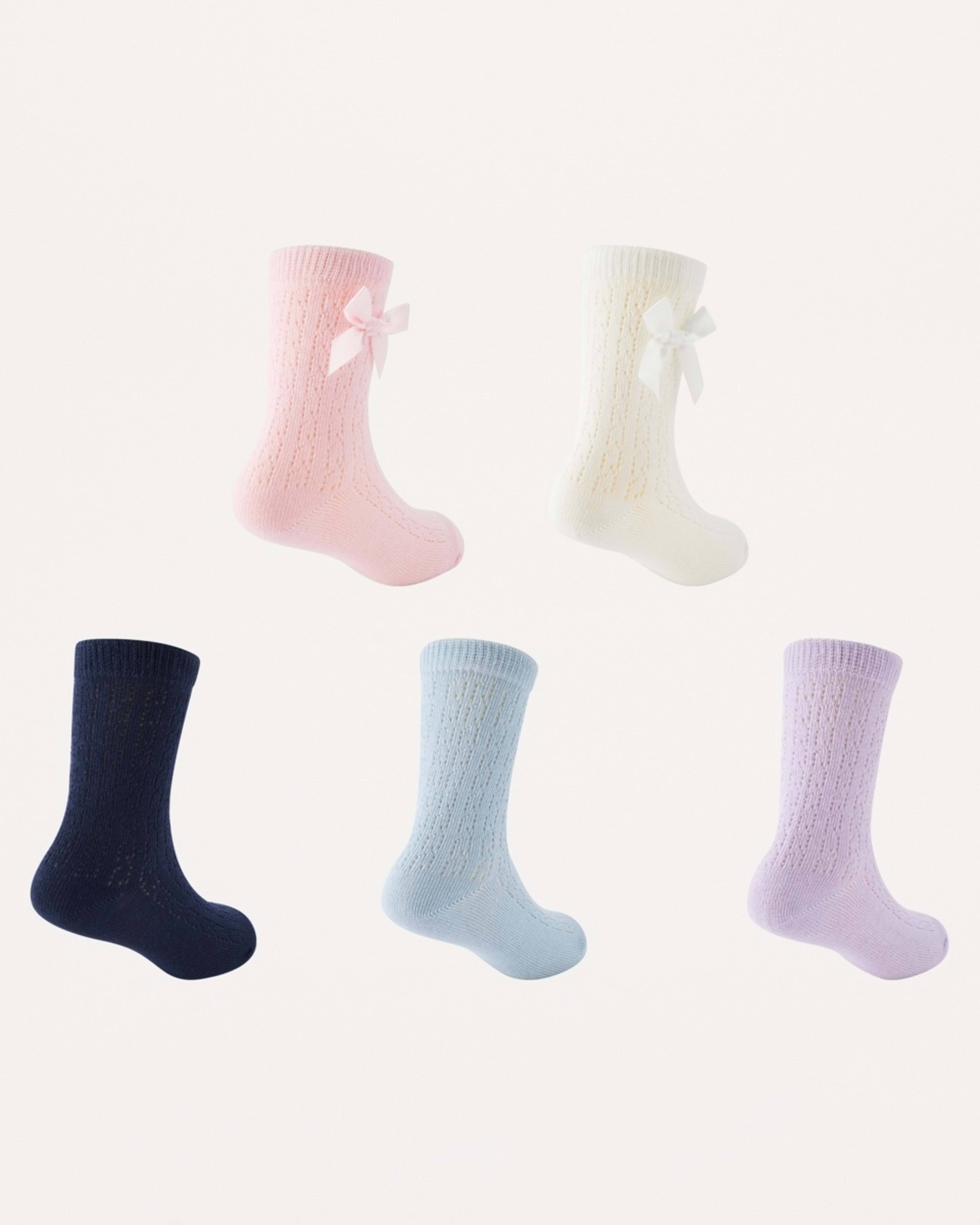 2 5 Pack Crew Socks BOWS, 2 of 3