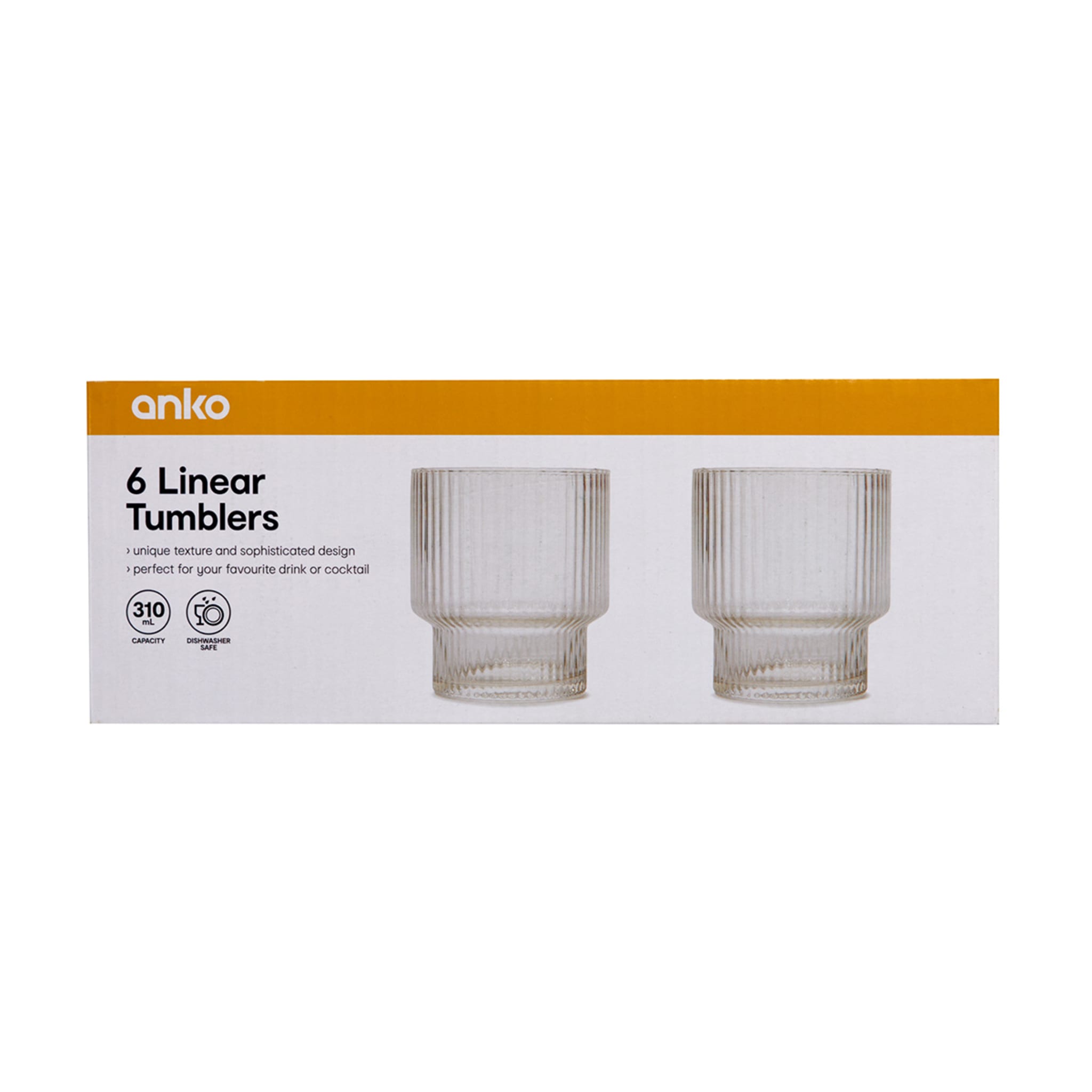 6 Linear Tumblers Kmart
