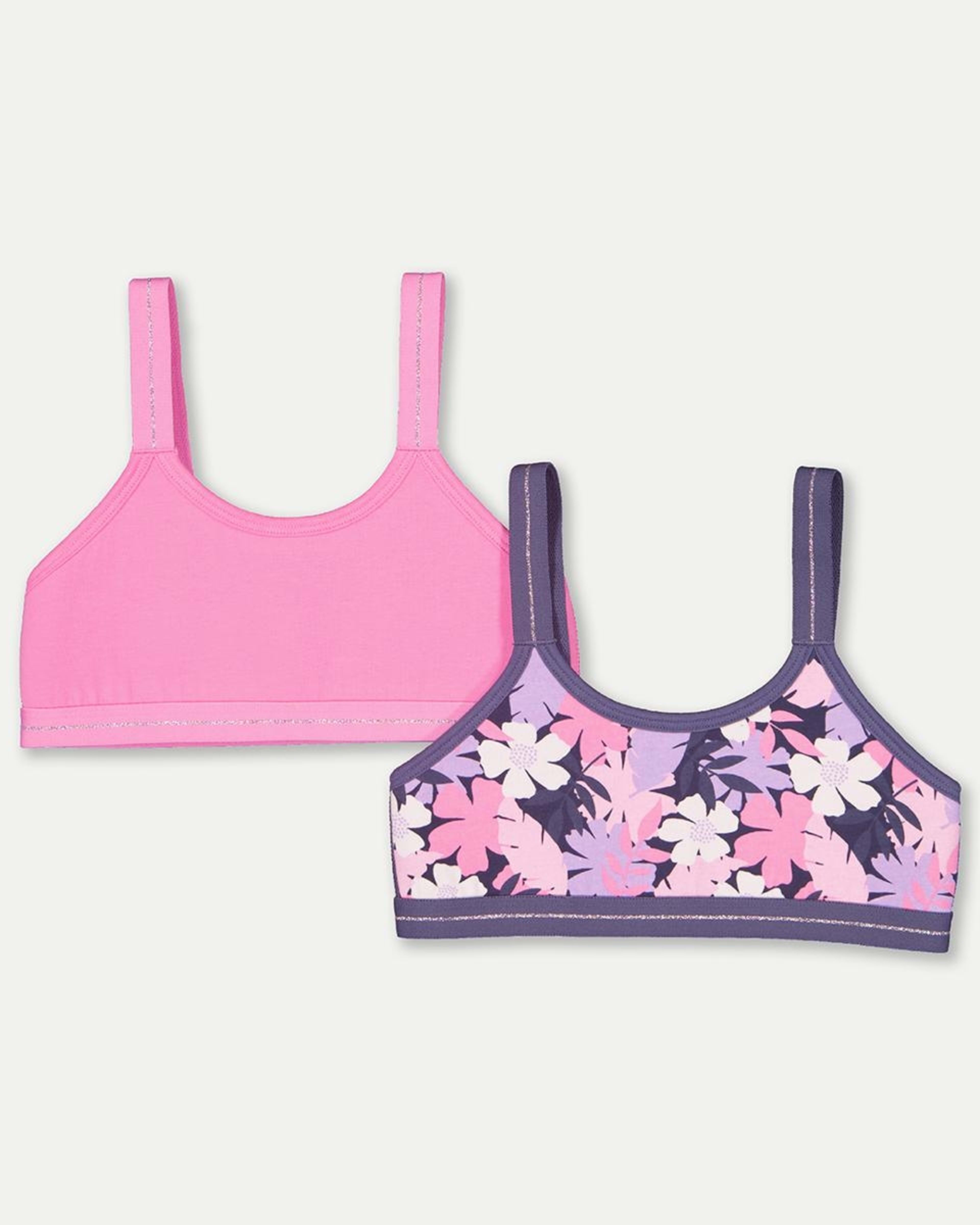 1 2 Pack Extra Coverage Crop Top Floral 24, 1 of 3