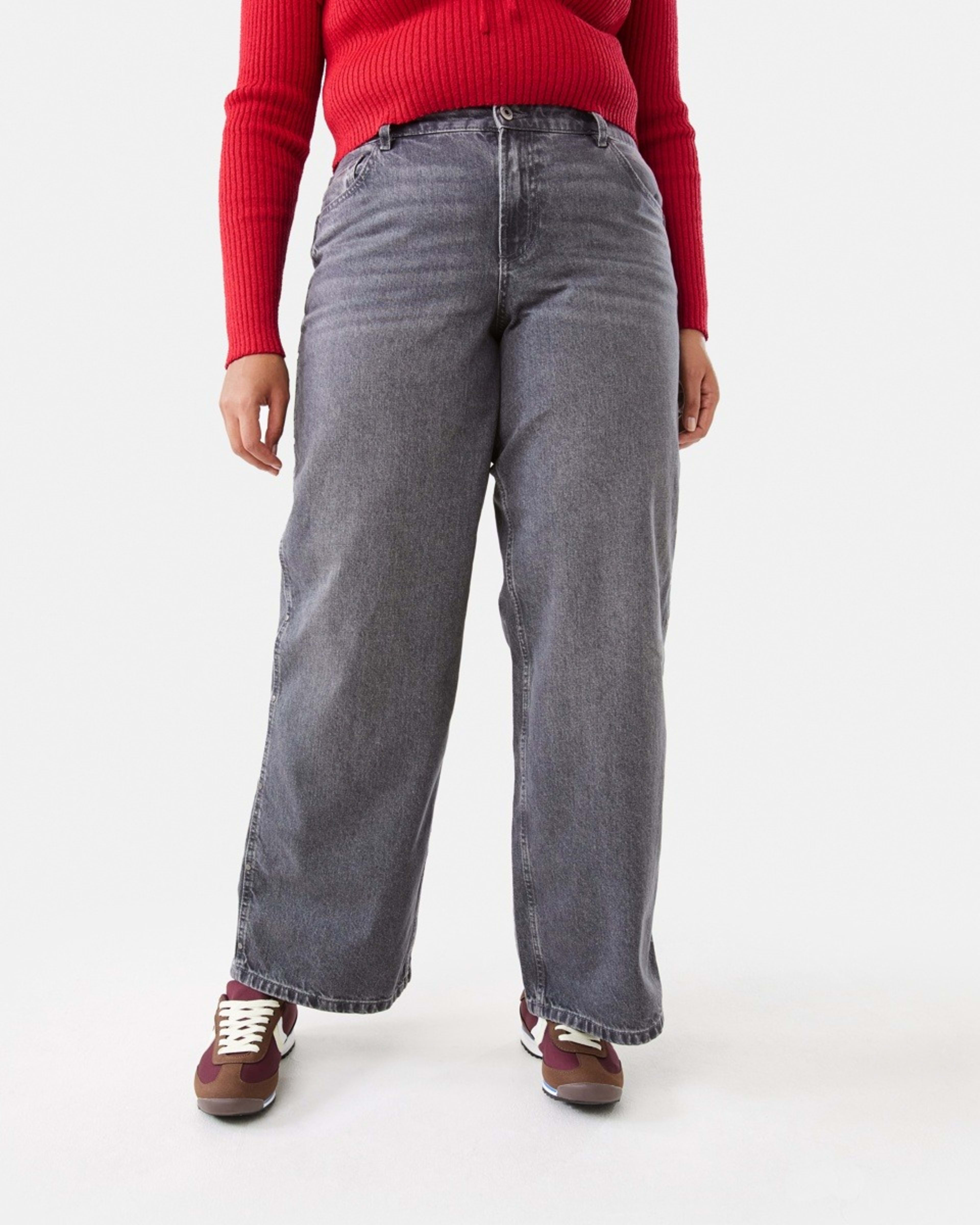 3 Straight Leg Stud Jeans Grey Wash, 3 of 9