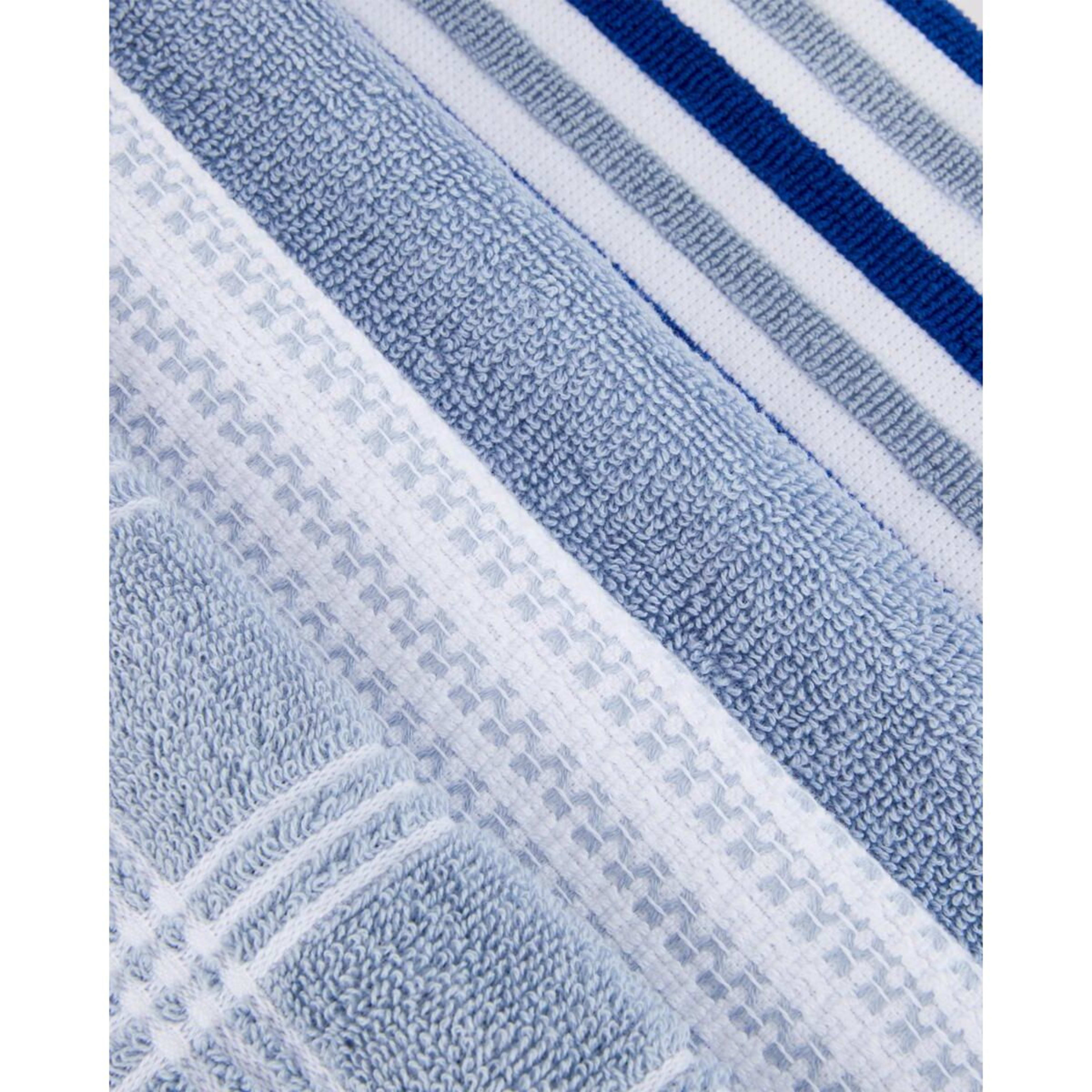 2 4 Pack Blue Check Terry Tea Towel, 2 of 7