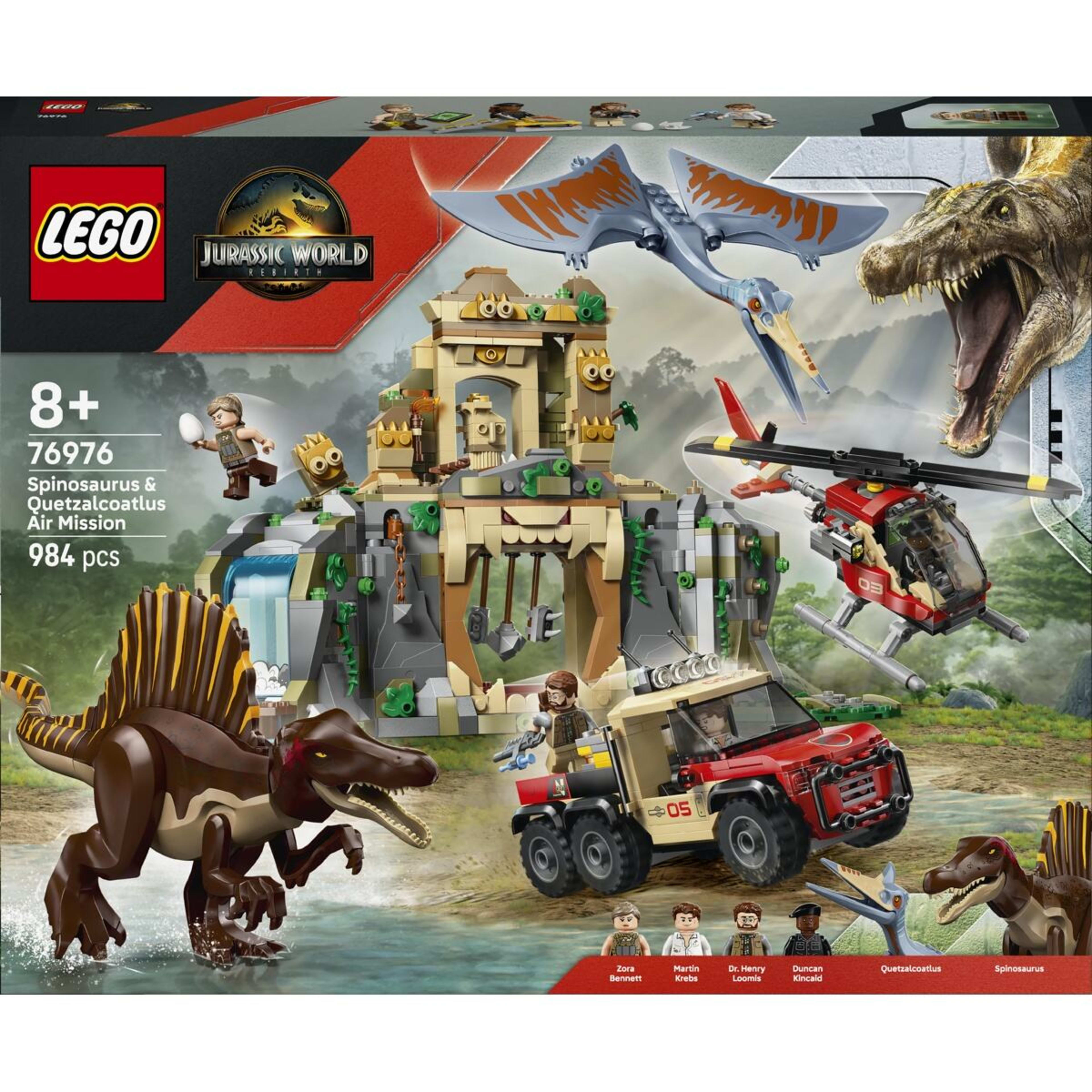 1 LEGO Jurassic World Spinosaurus & Quetzalcoatlus Air Mission 76976