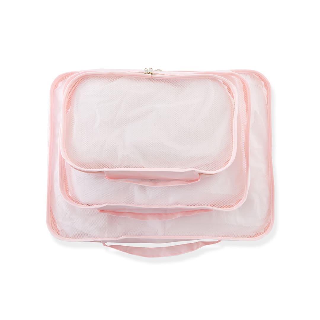 3 Piece Packing Cube Pink Kmart