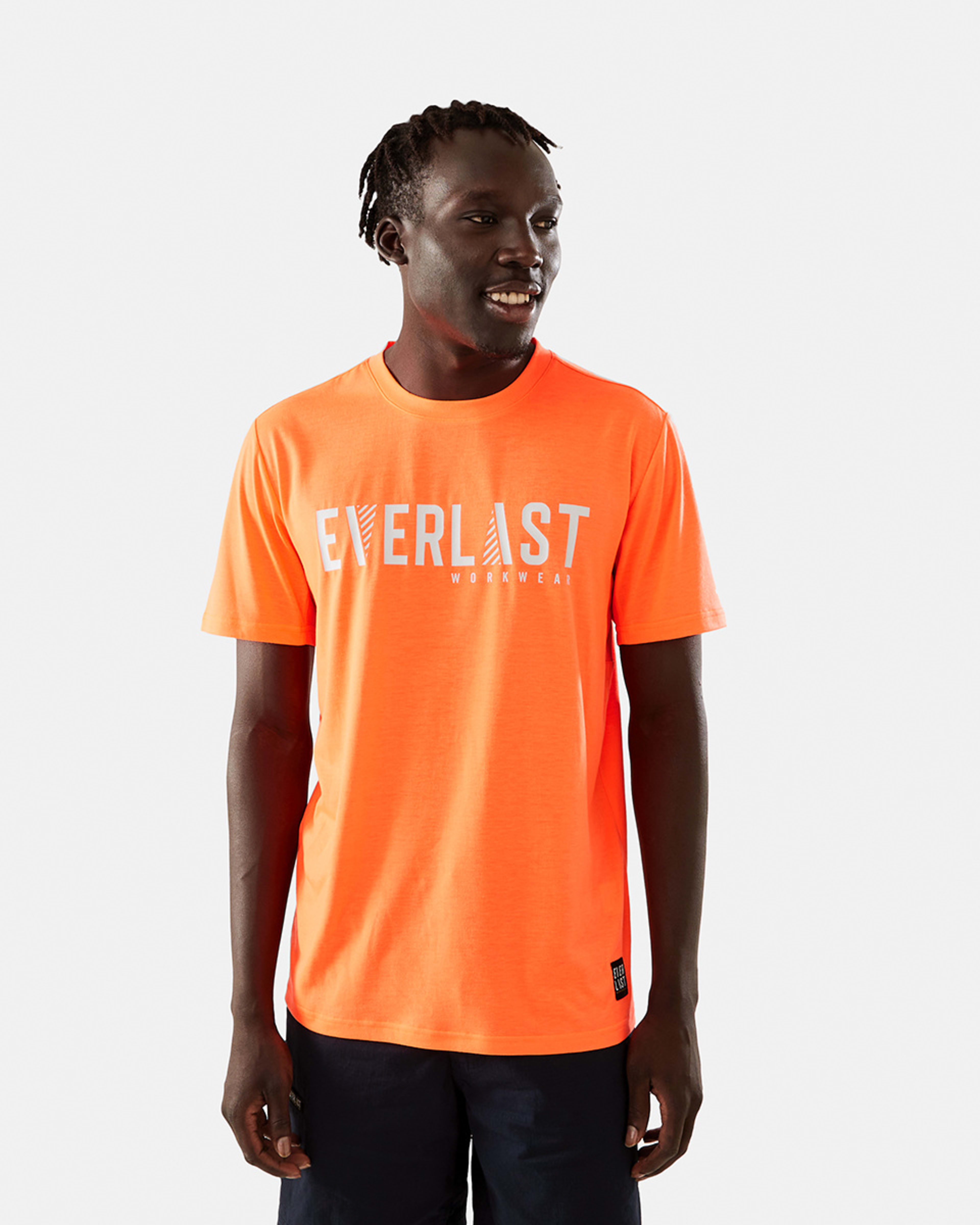 1 Everlast Mens Workwear Fluorescent T-shirt Orange